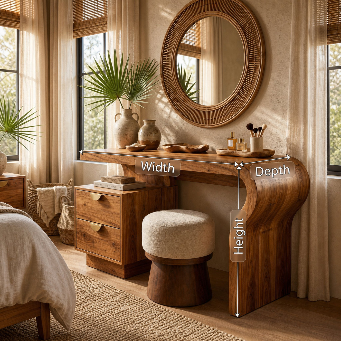 Minimalist Vanity Table Walk In Closet Makeup Area Personal Space - product view 8