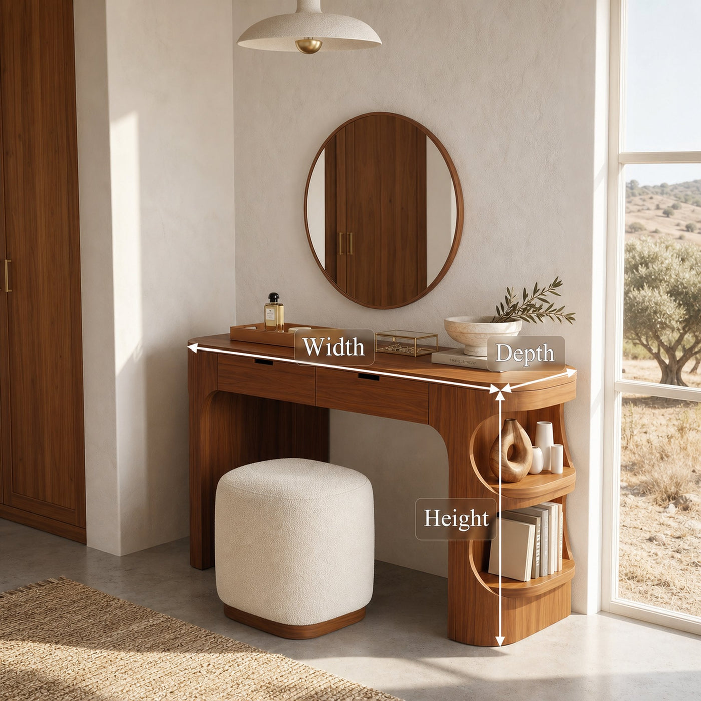 Minimalist Vanity Table With Drawer Storage For Bedroom - product view 8
