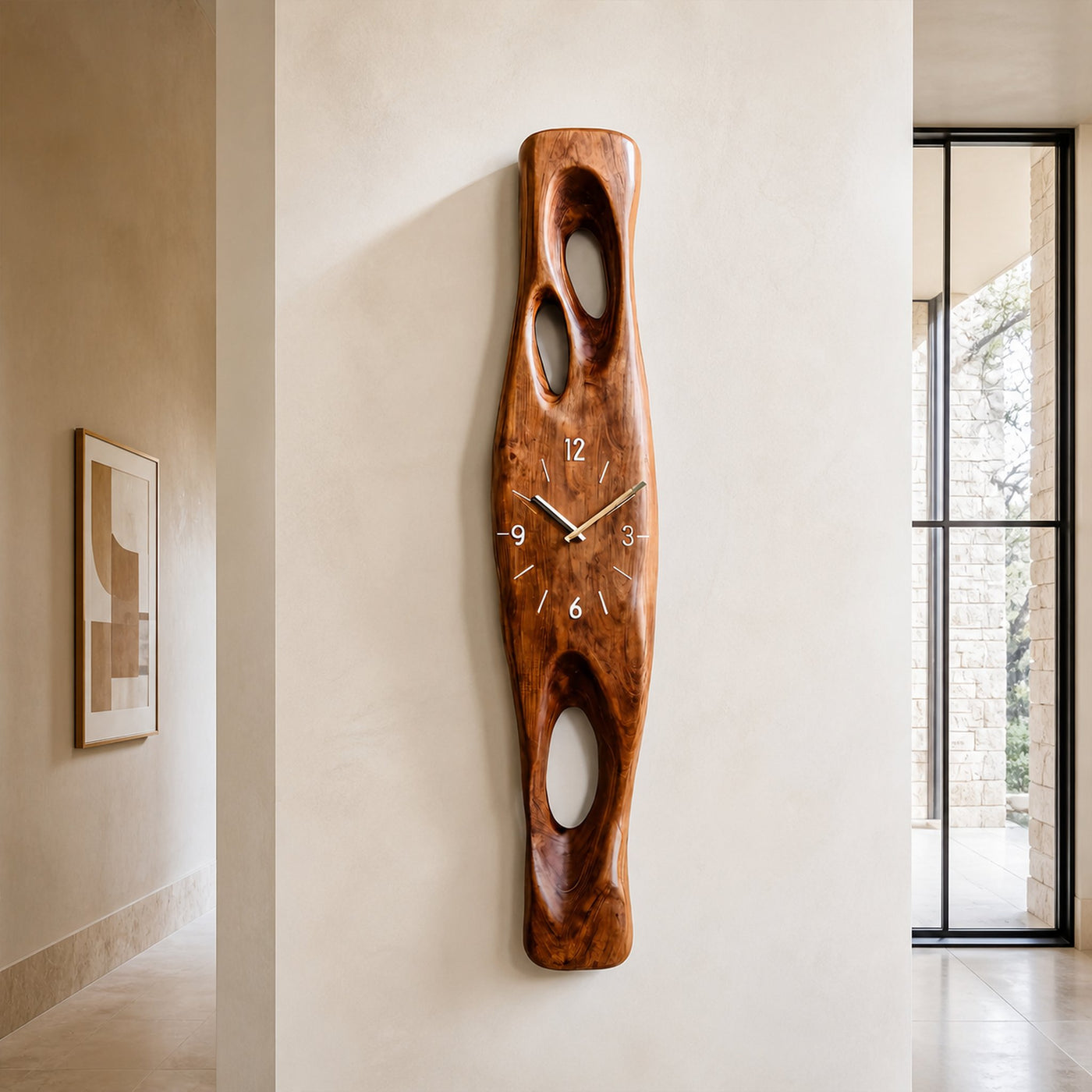 Minimalist Wall Clock Vertical Decor For Living Room