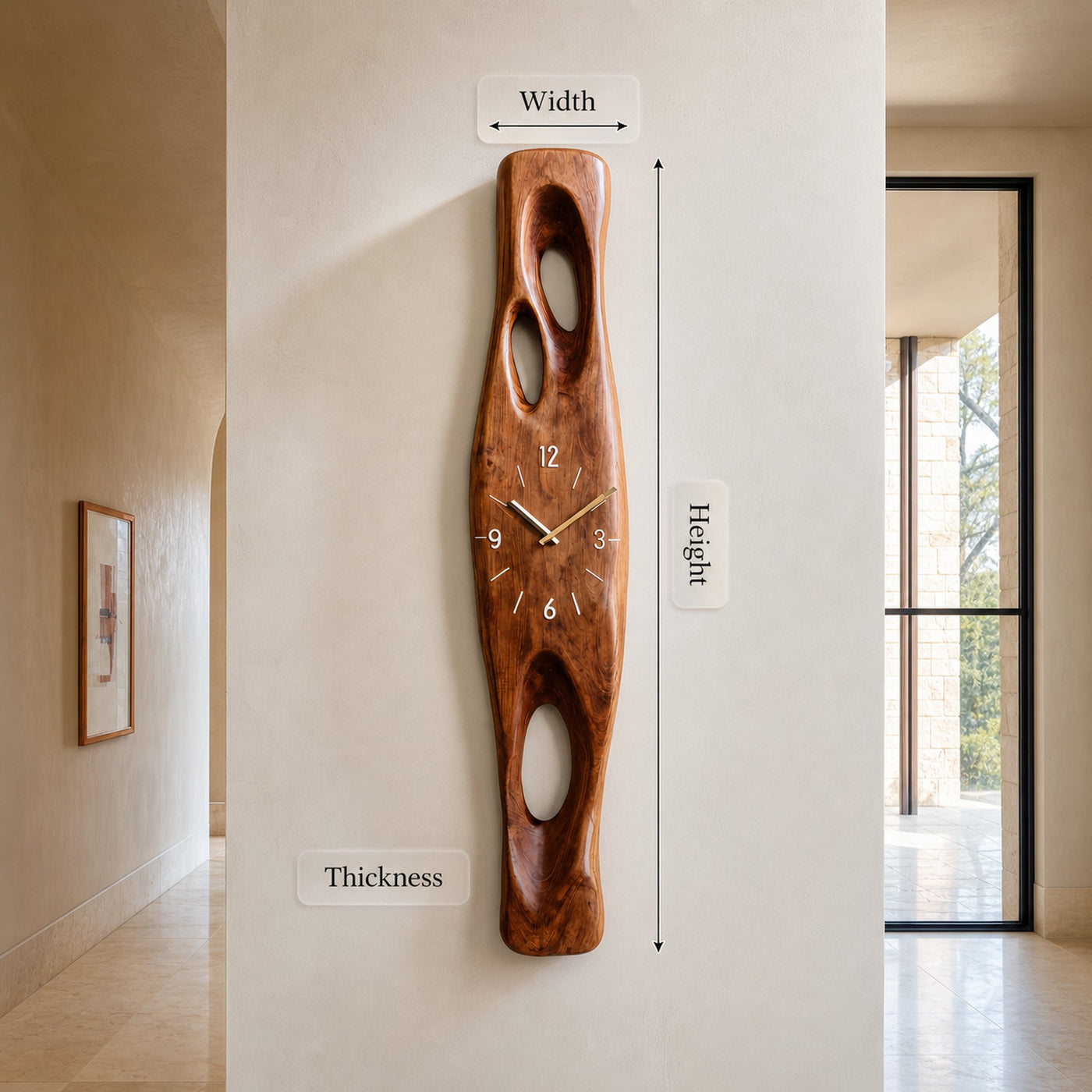 Minimalist Wall Clock Vertical Decor For Living Room - product view 8