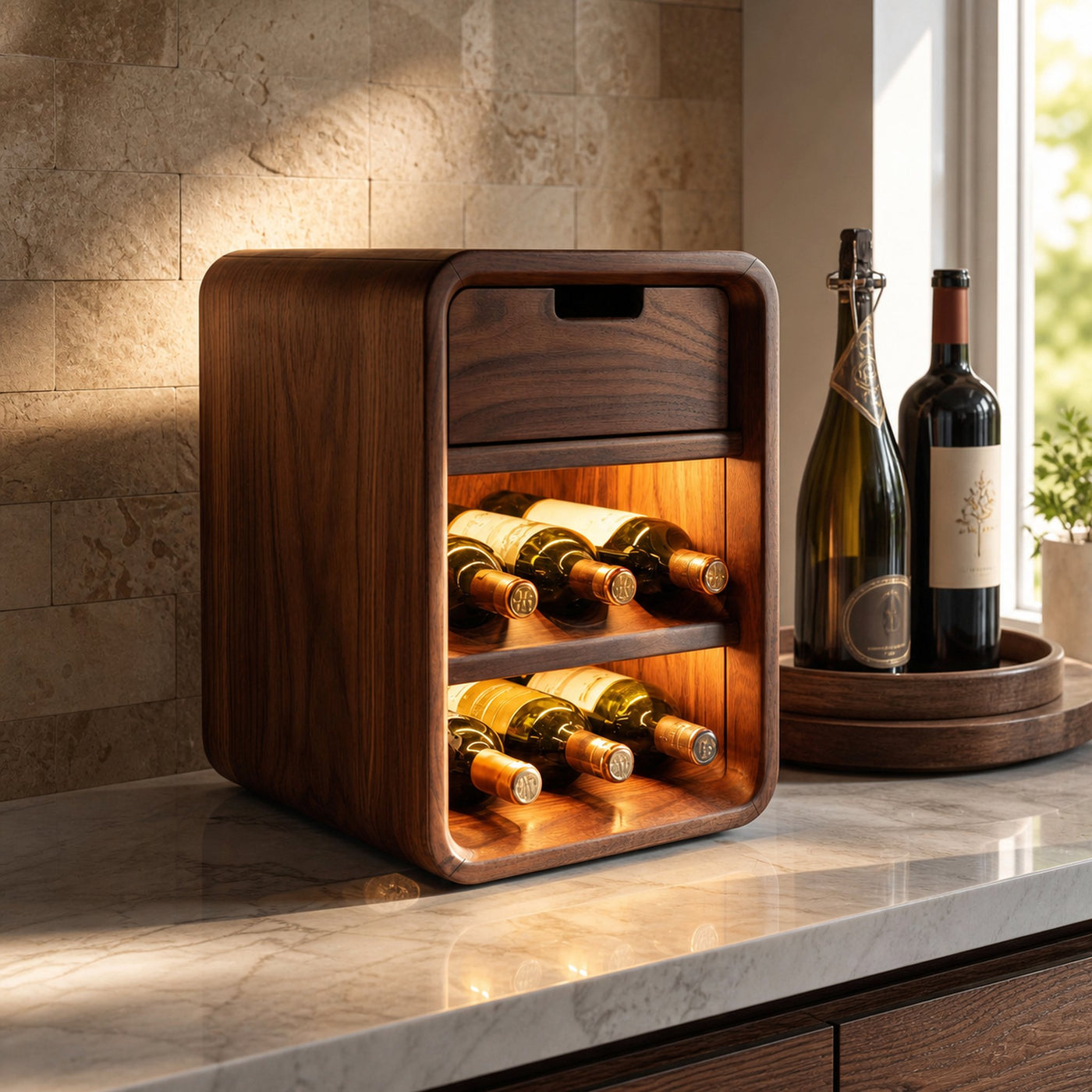 Minimalist Wine Cabinet For Small Kitchen Spaces