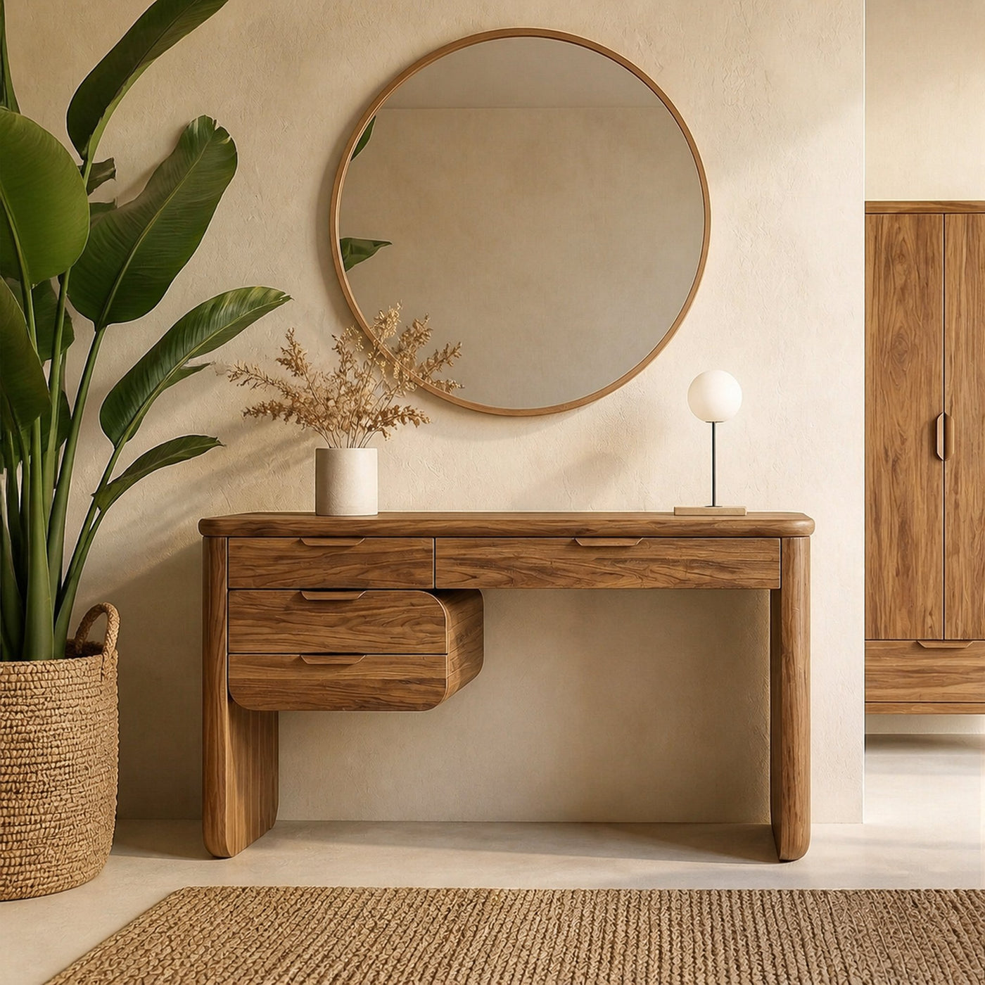 Minimalist Wooden Dressing Table Bedroom Or Vanity Area