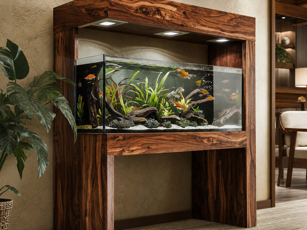 Modern Aquarium Stand With Canopy For Living Room