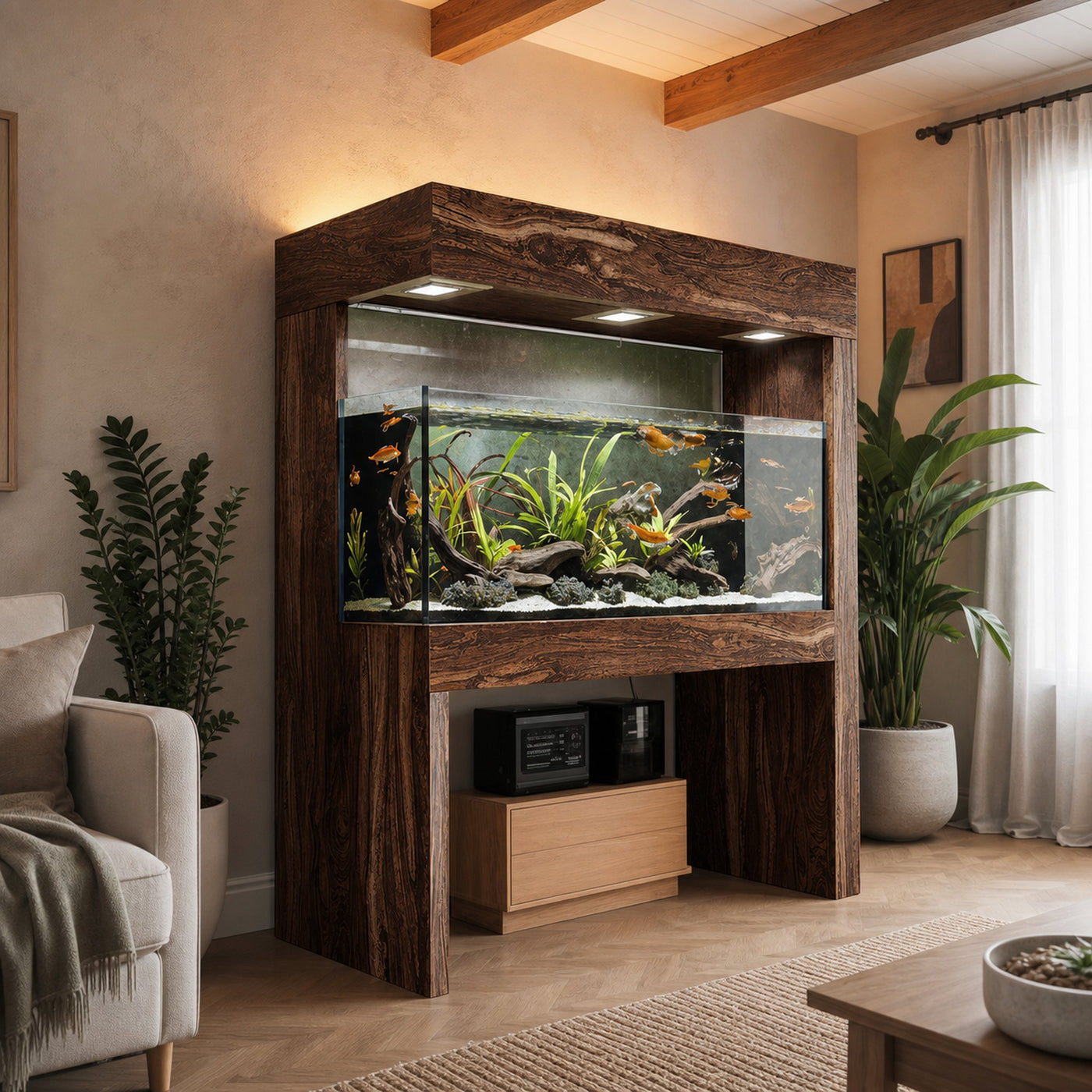 Modern Aquarium Stand With Canopy For Living Room - product view 7