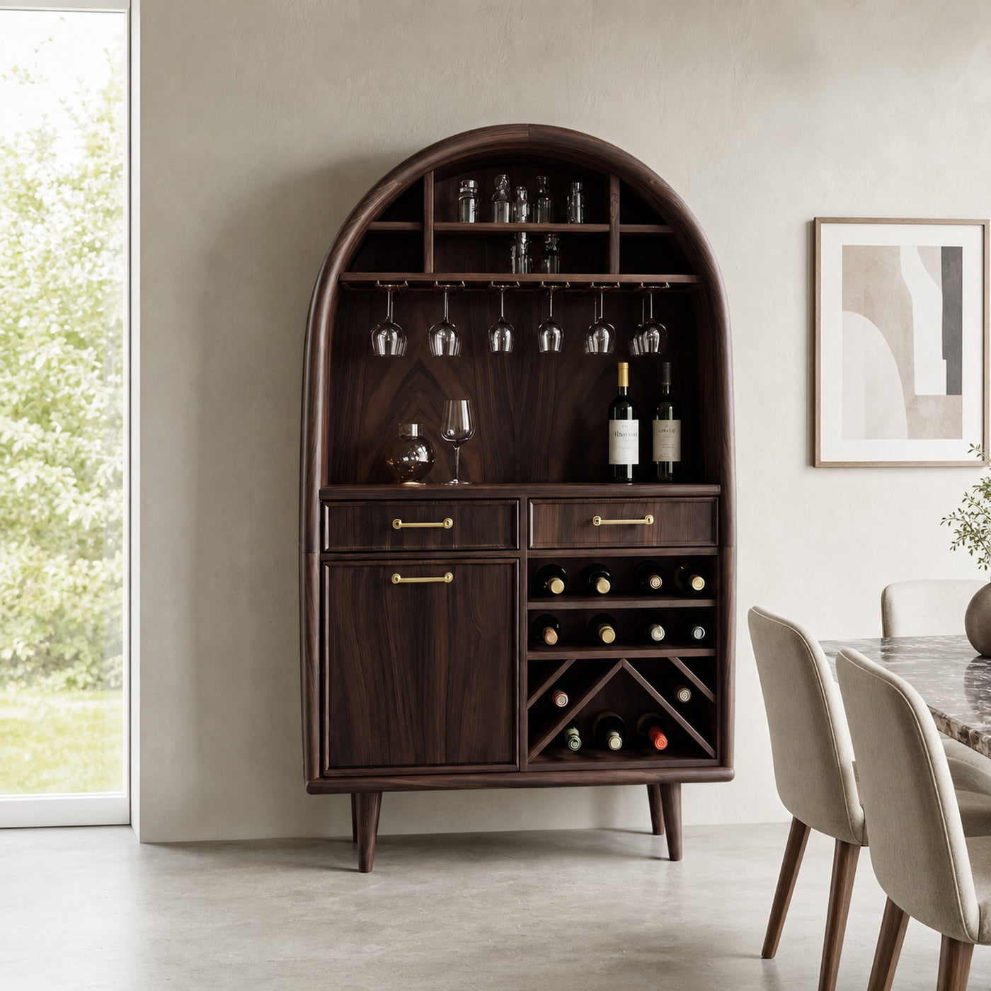 Modern Arched Wine Cabinet For Dining Room - product view 7