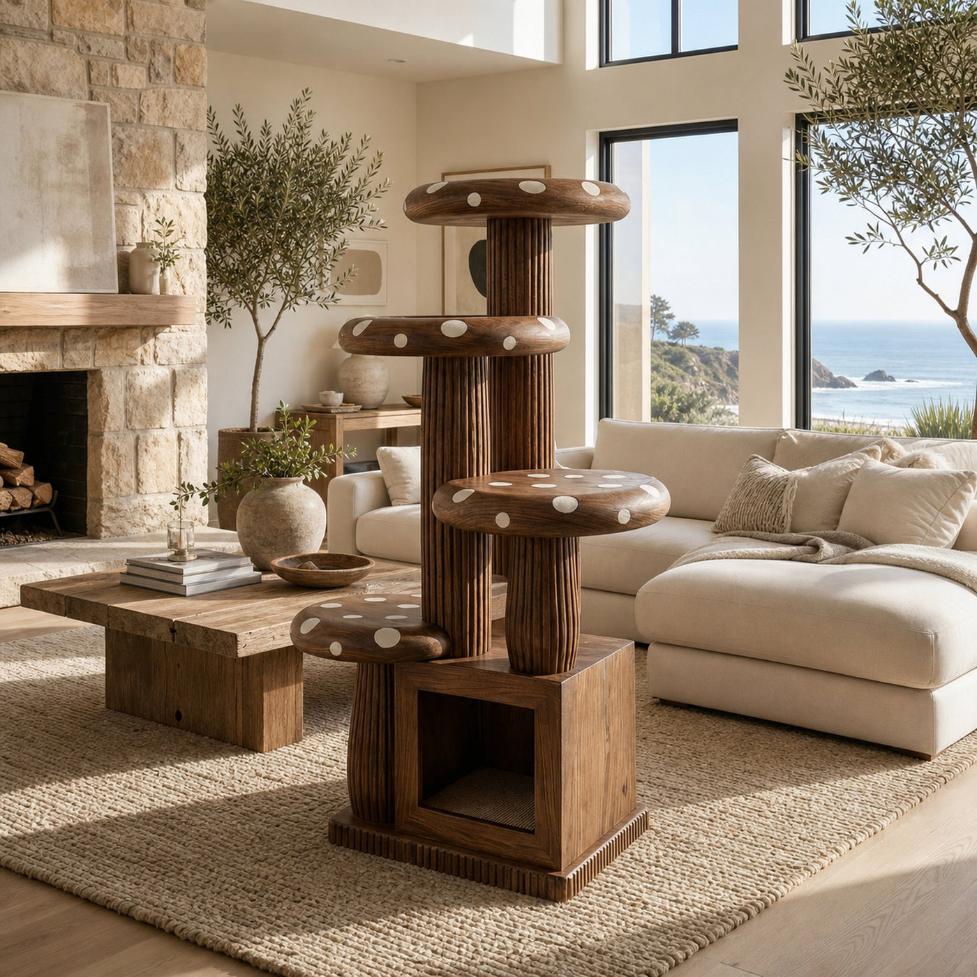 Modern Artistic Musrhroom Cat Tree For Living Room And Pet Corner - product view 6