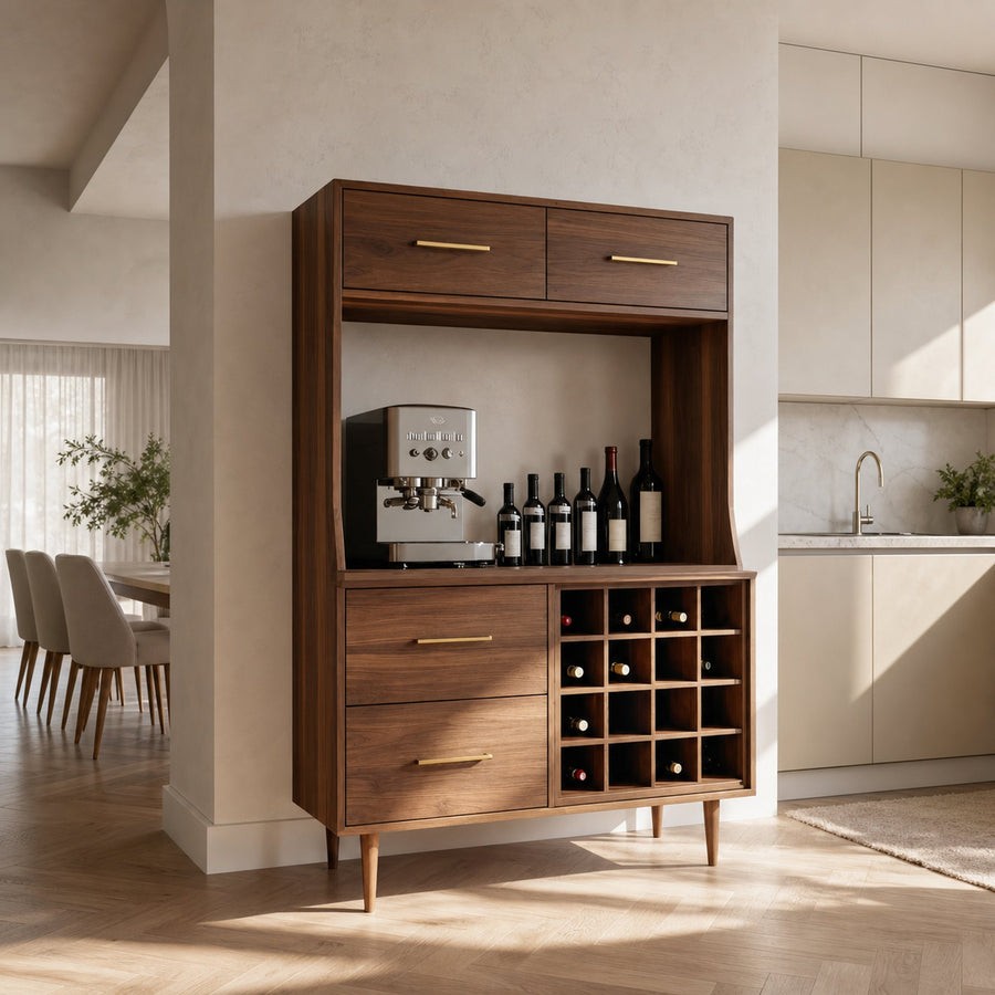 Modern Bar Cabinet With Wine Storage For Kitchen