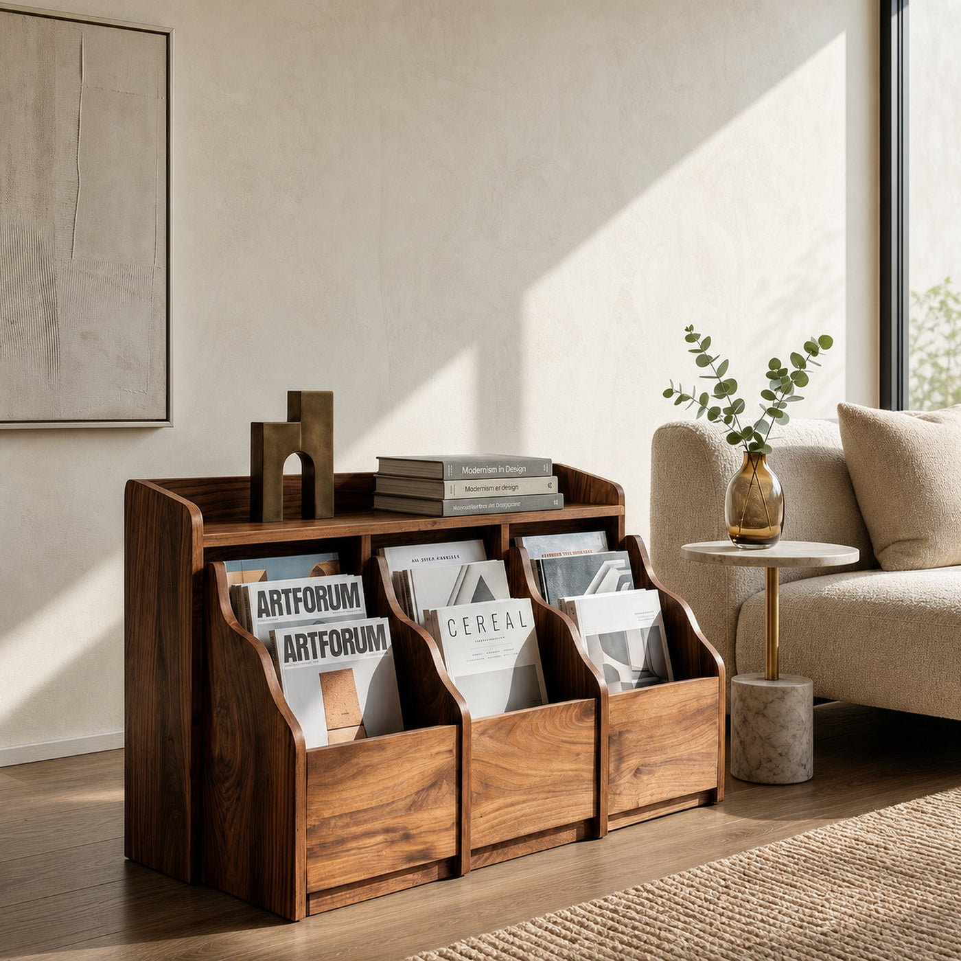 Modern Classic Wooden Magazine Rack For Home Decor - product view 6