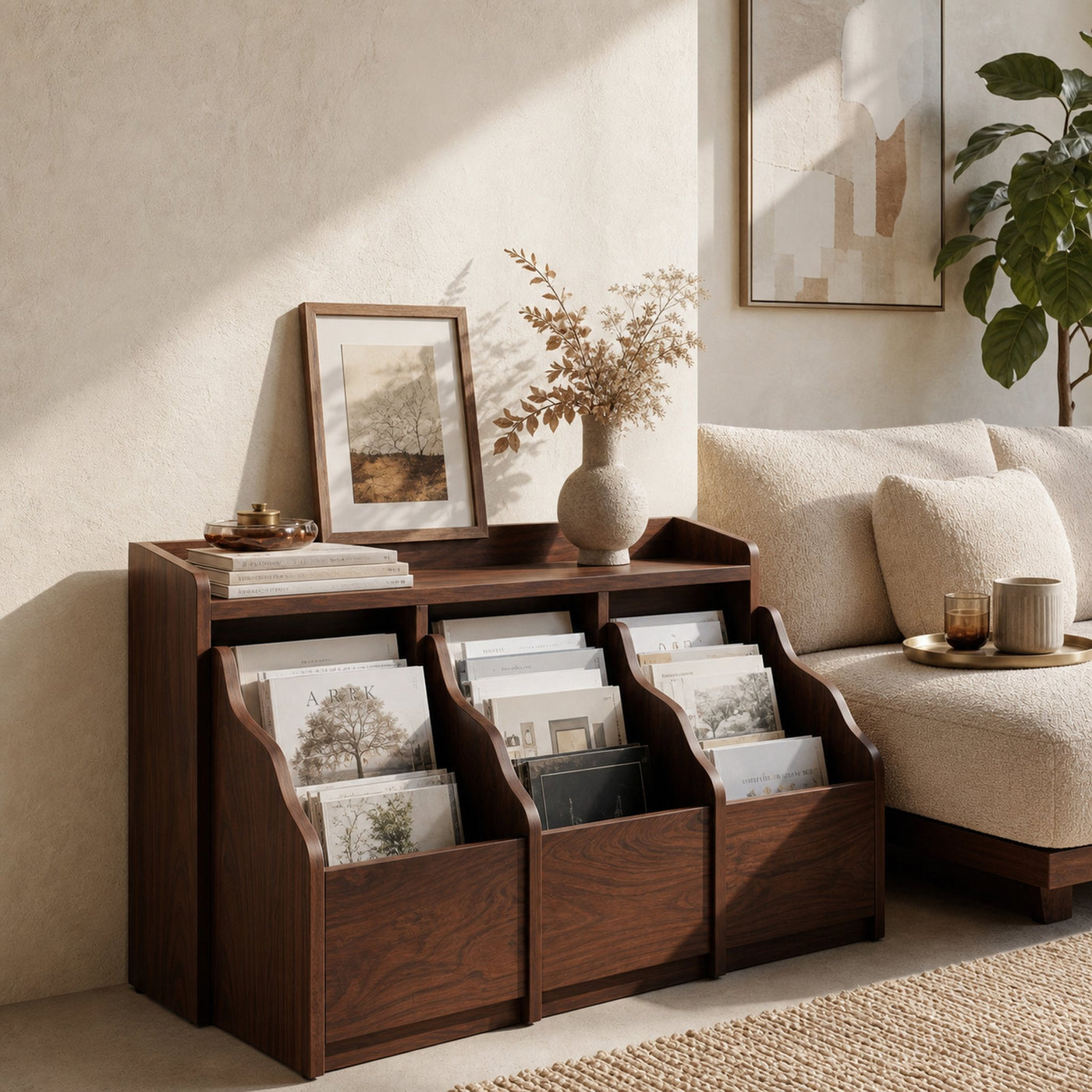 Modern Classic Wooden Magazine Rack For Home Decor - product view 7