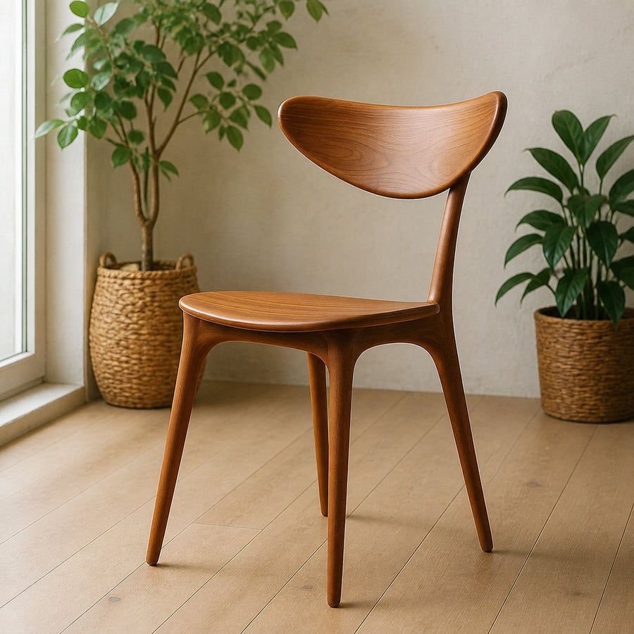 Modern Curved Back Dining Chair For Kitchen And Dining Room