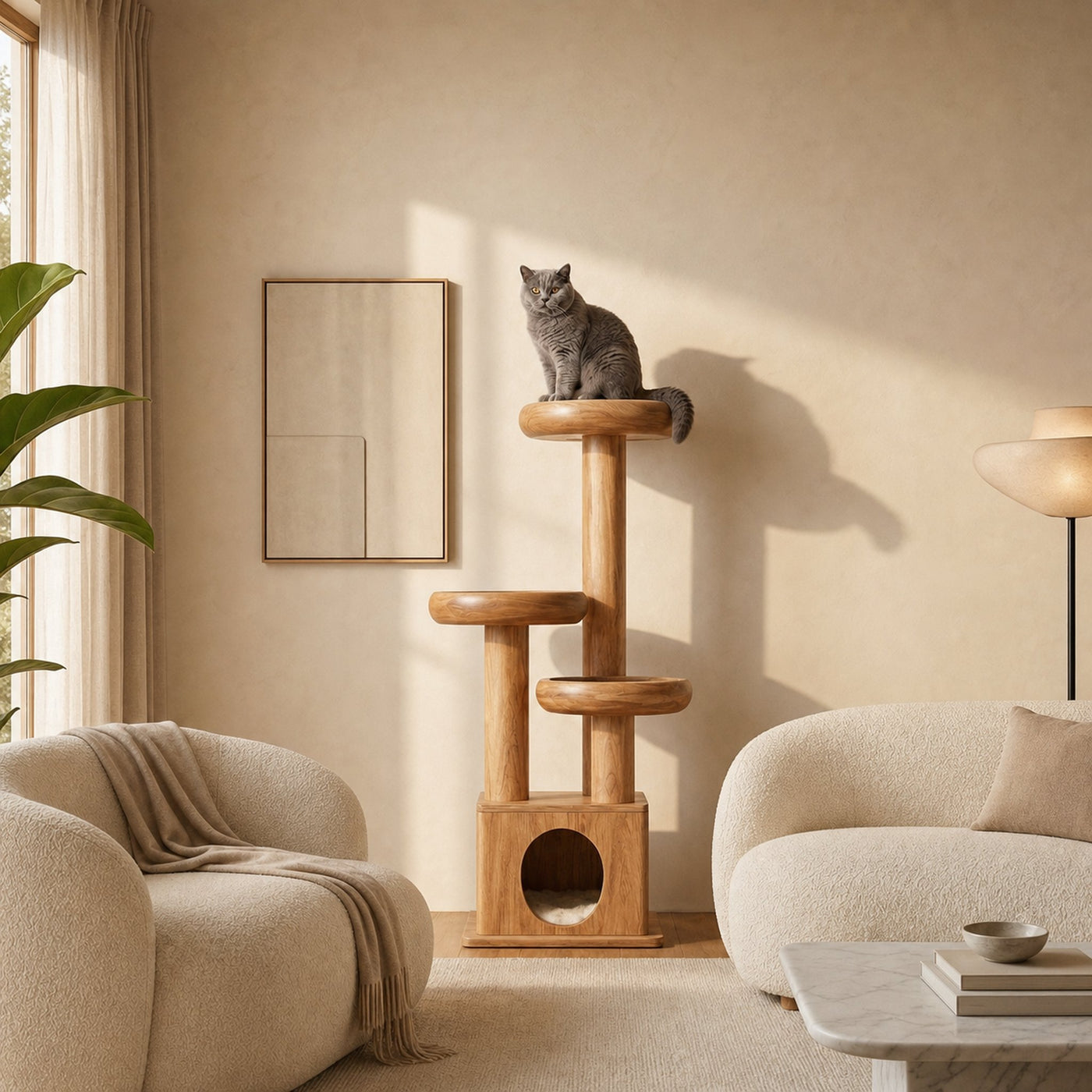 Modern Decorative Cat Tower For Living Room And Pet Lounge - product view 6