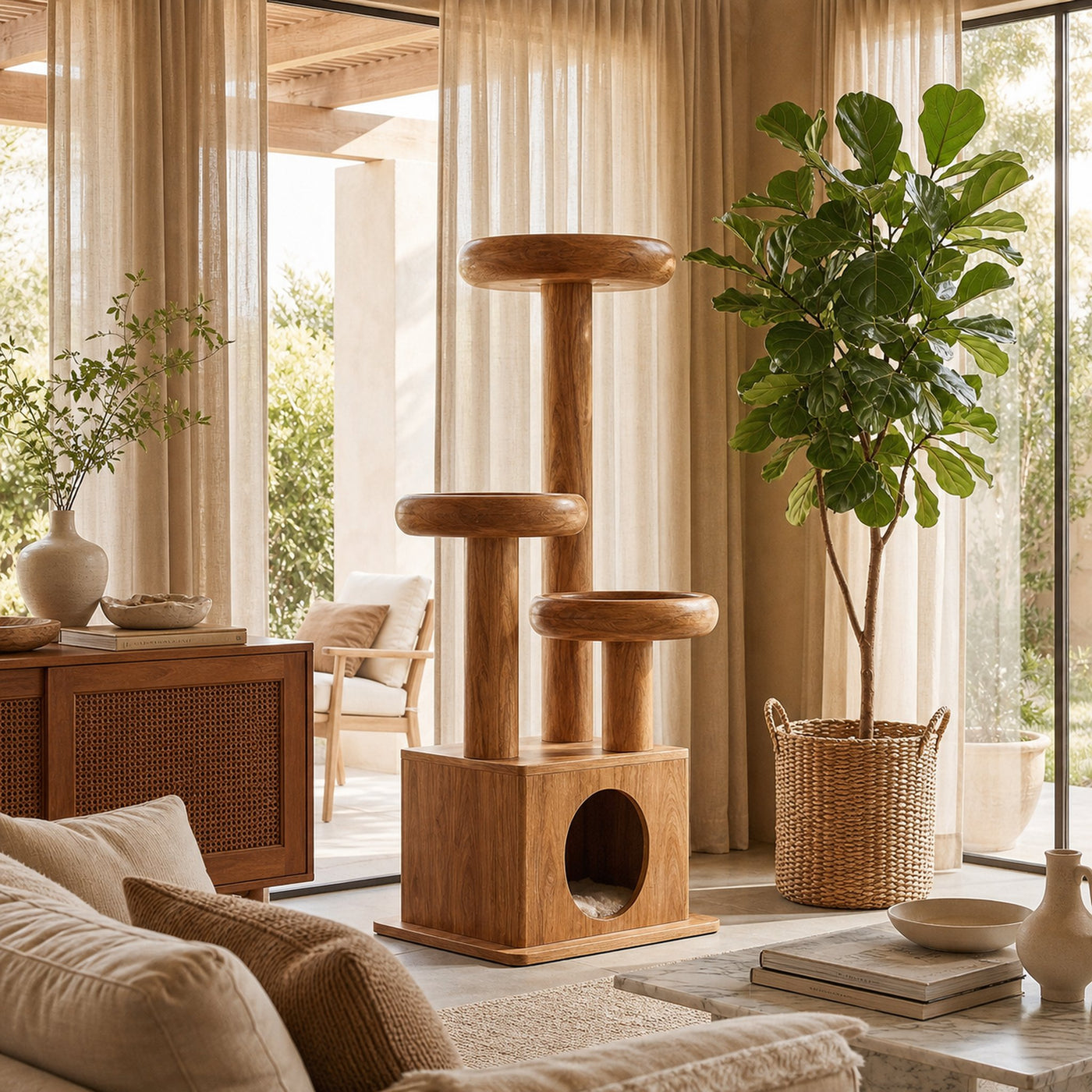 Modern Decorative Cat Tower For Living Room And Pet Lounge - product view 7