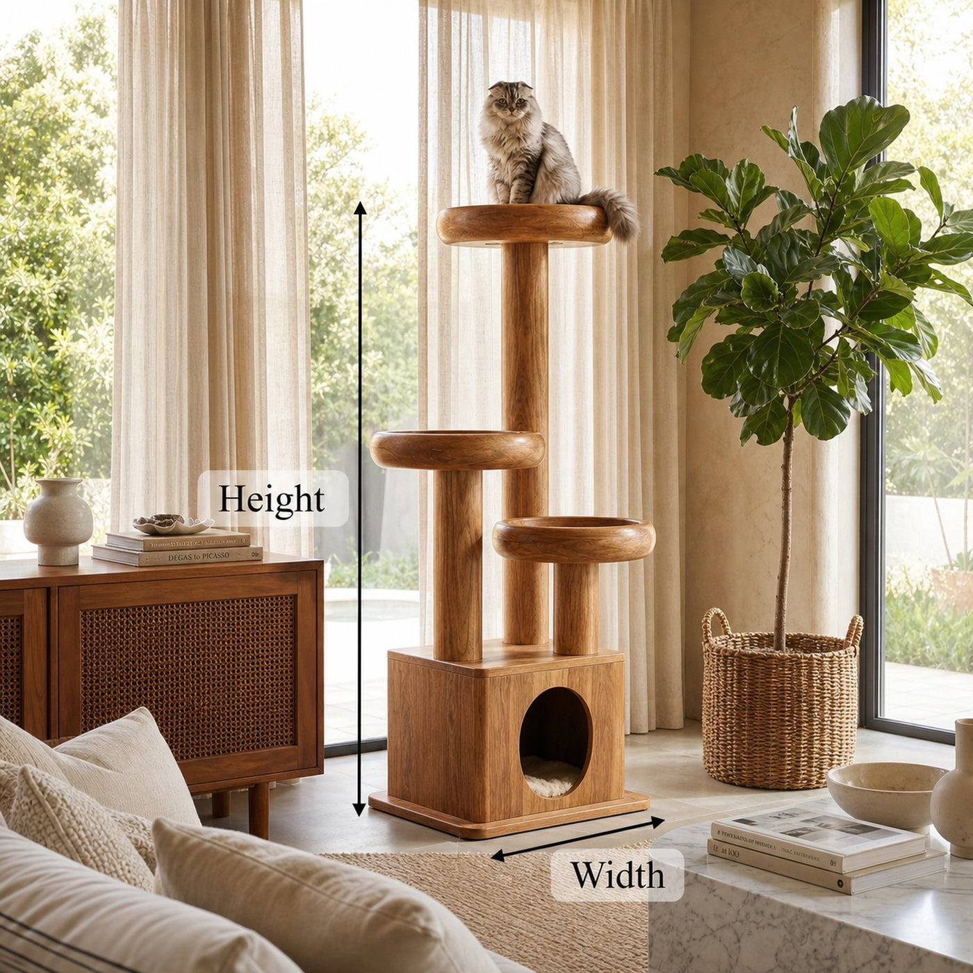 Modern Decorative Cat Tower For Living Room And Pet Lounge - product view 8