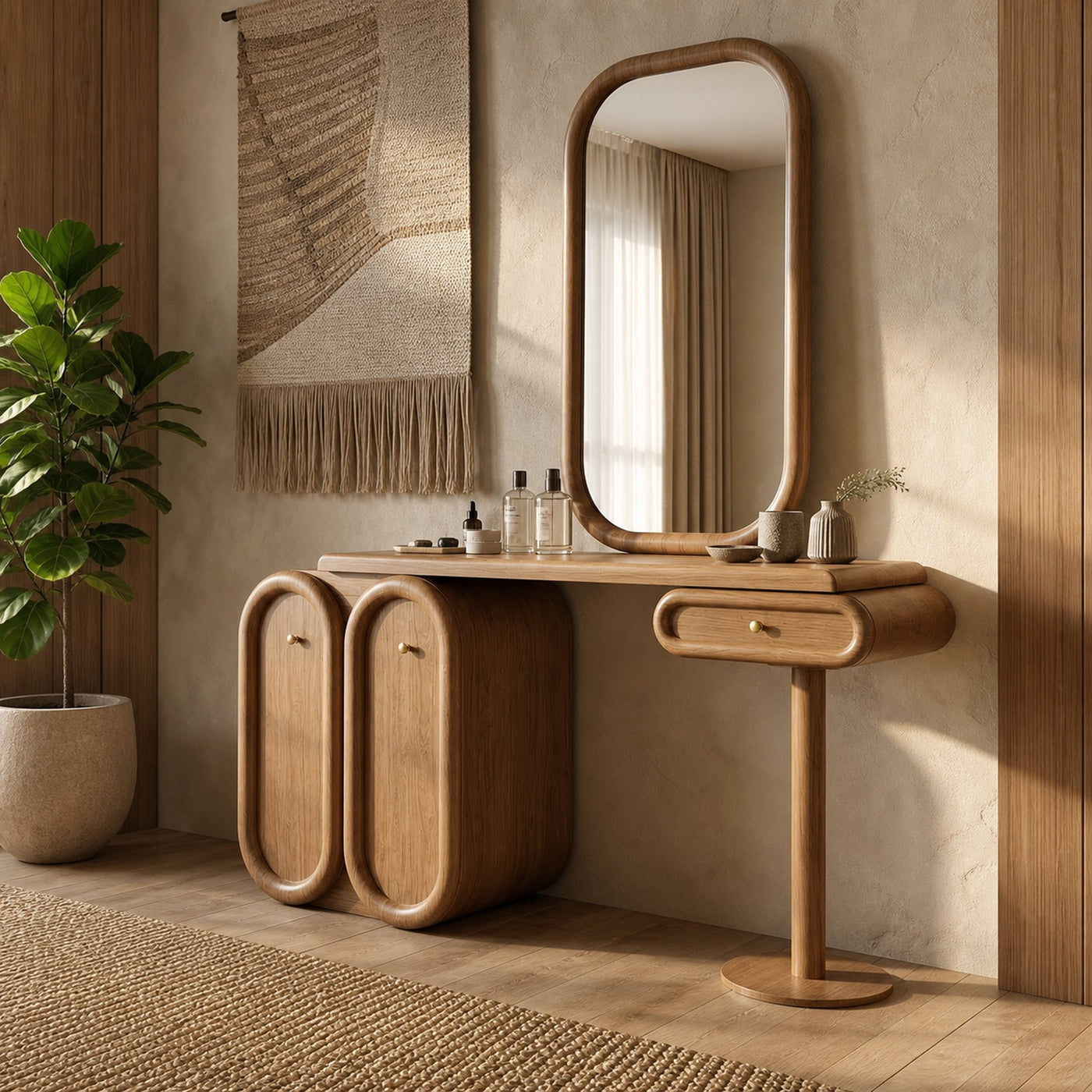 Modern Dressing Table With Storage Unique Design For Bedroom