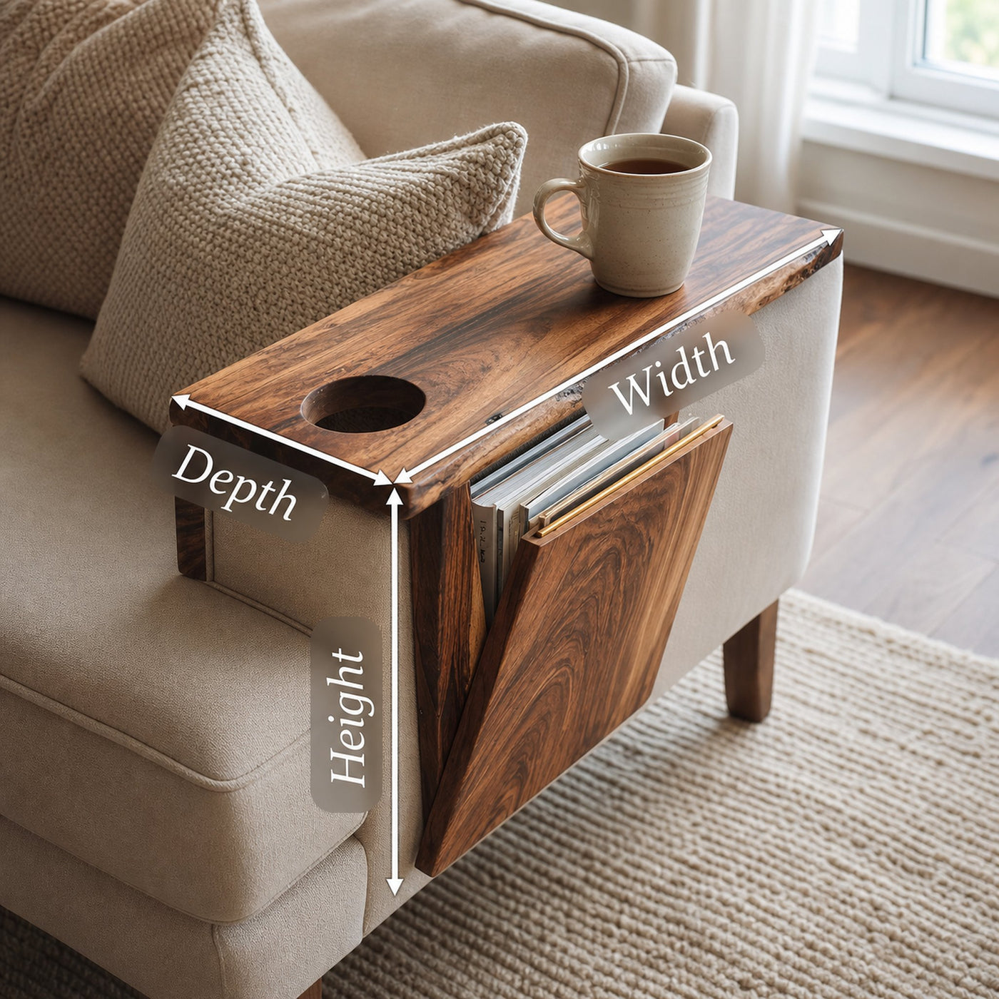 Modern Farmhouse Armrest For Cozy Living Room Style - product view 8
