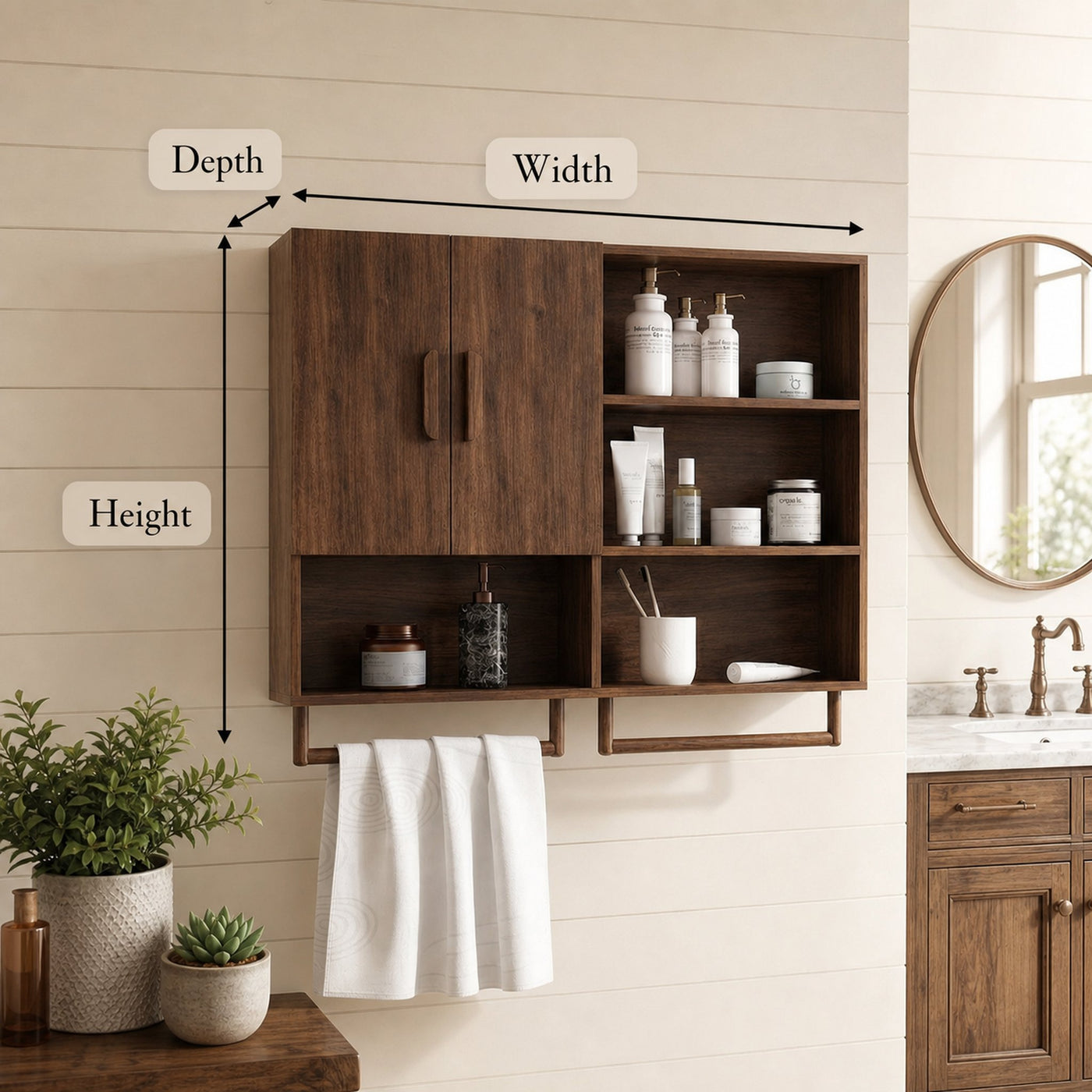 Modern Farmhouse Bathroom Organizer Cabinet For Bathroom And Interior Decor - product view 7