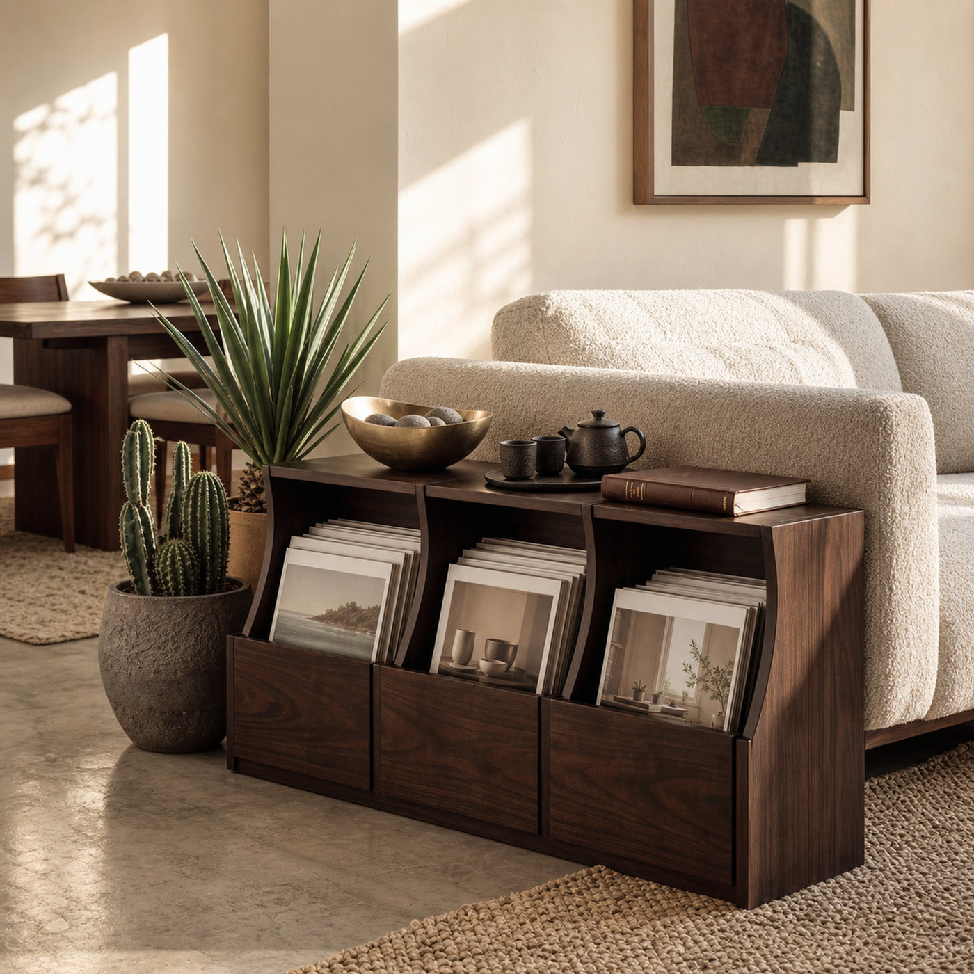 Modern Farmhouse Box Pocket Magazine Rack For Living Room - product view 7