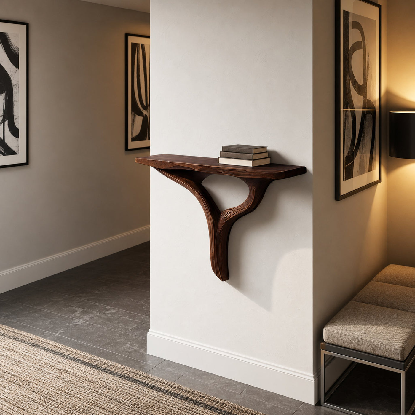 Modern Floating Wood Shelf For Home Interior - product view 7