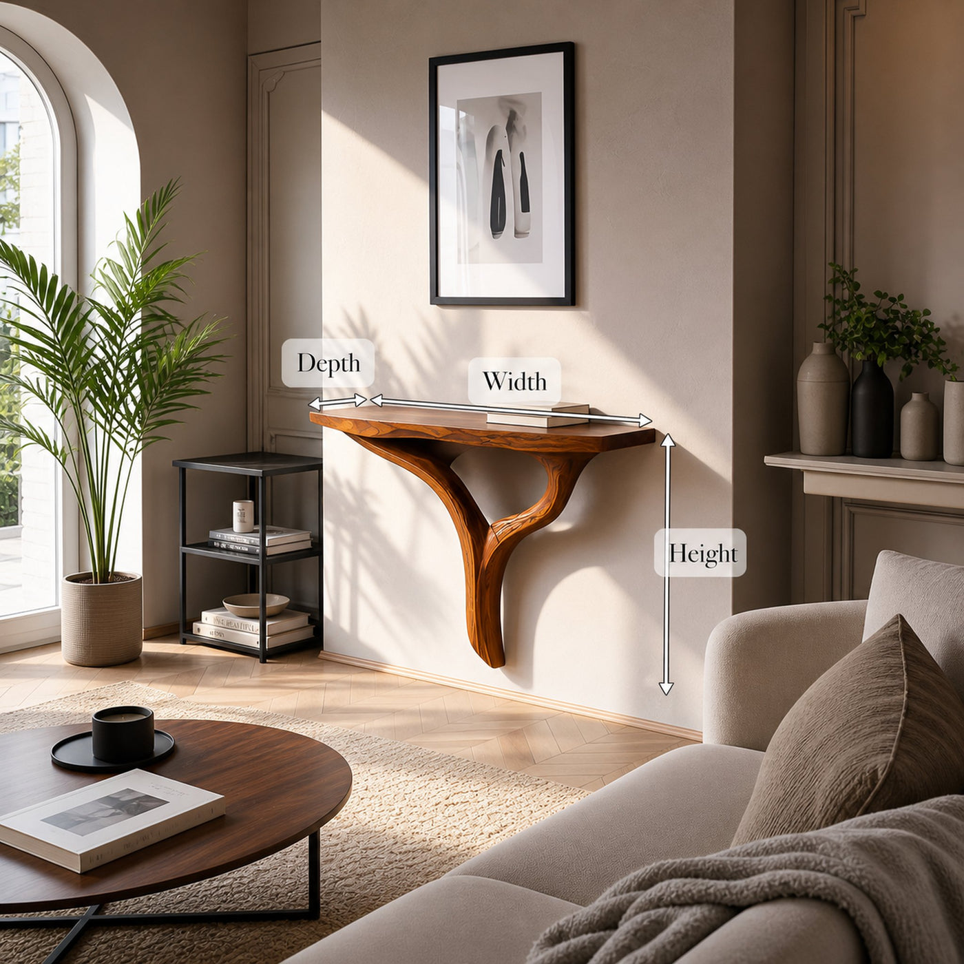 Modern Floating Wood Shelf For Home Interior - product view 8
