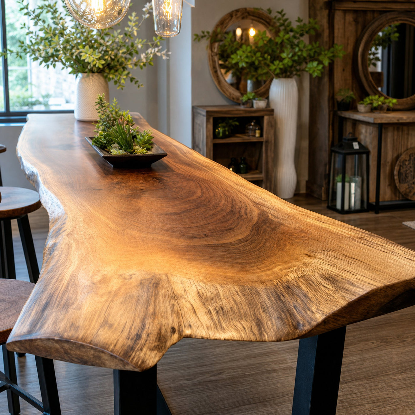 Modern Handmade Live Edge Bar Table For Kitchen Counter, Bar Counter And Dining Nook - product view 6