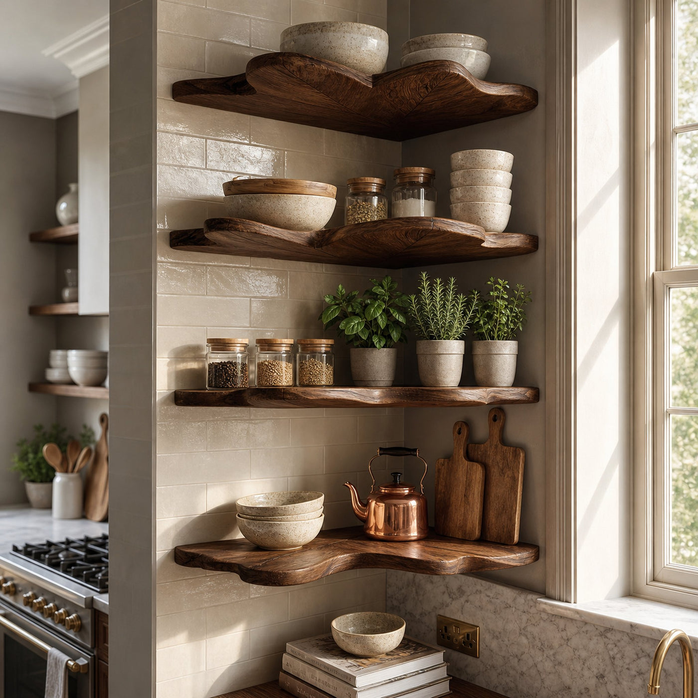 Modern Leaf Floating Shelf Bedroom Wall Decor Display - product view 7