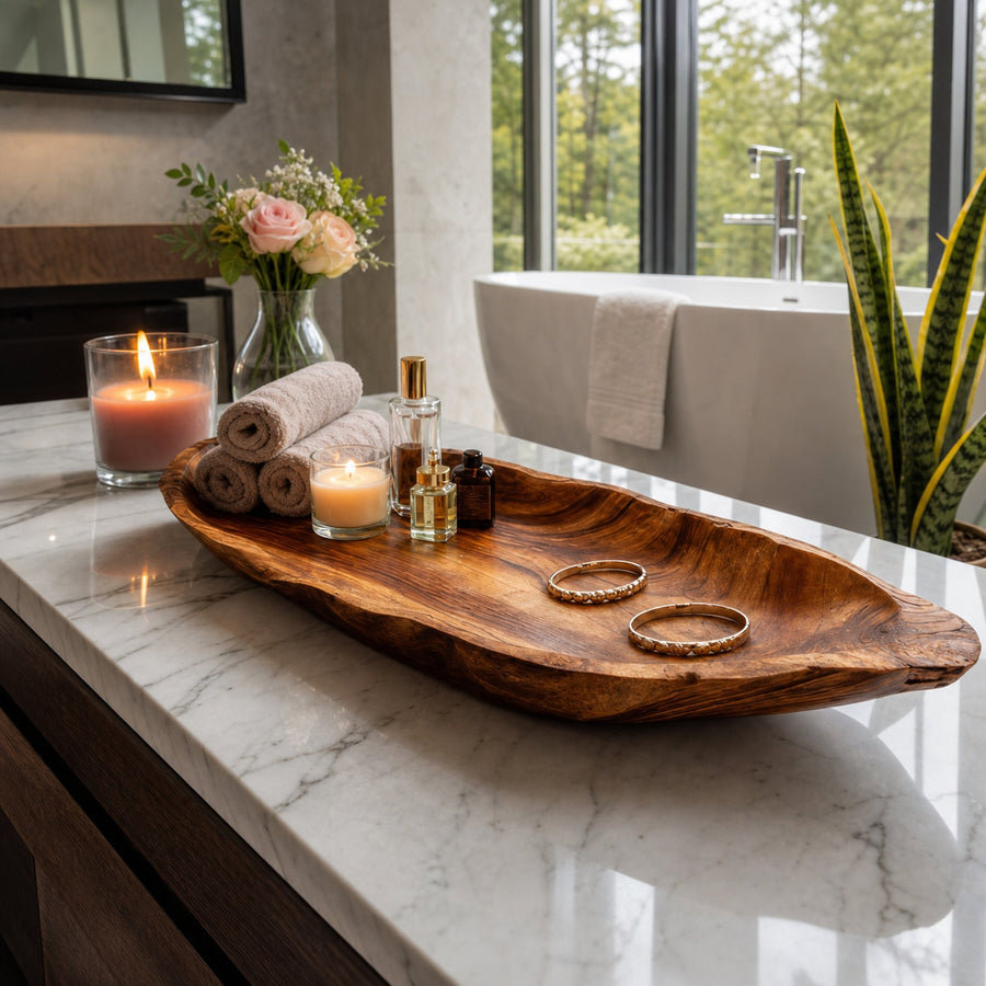 Modern Leaf Shape Jewelry Tray For Bathroom Or Bedroom