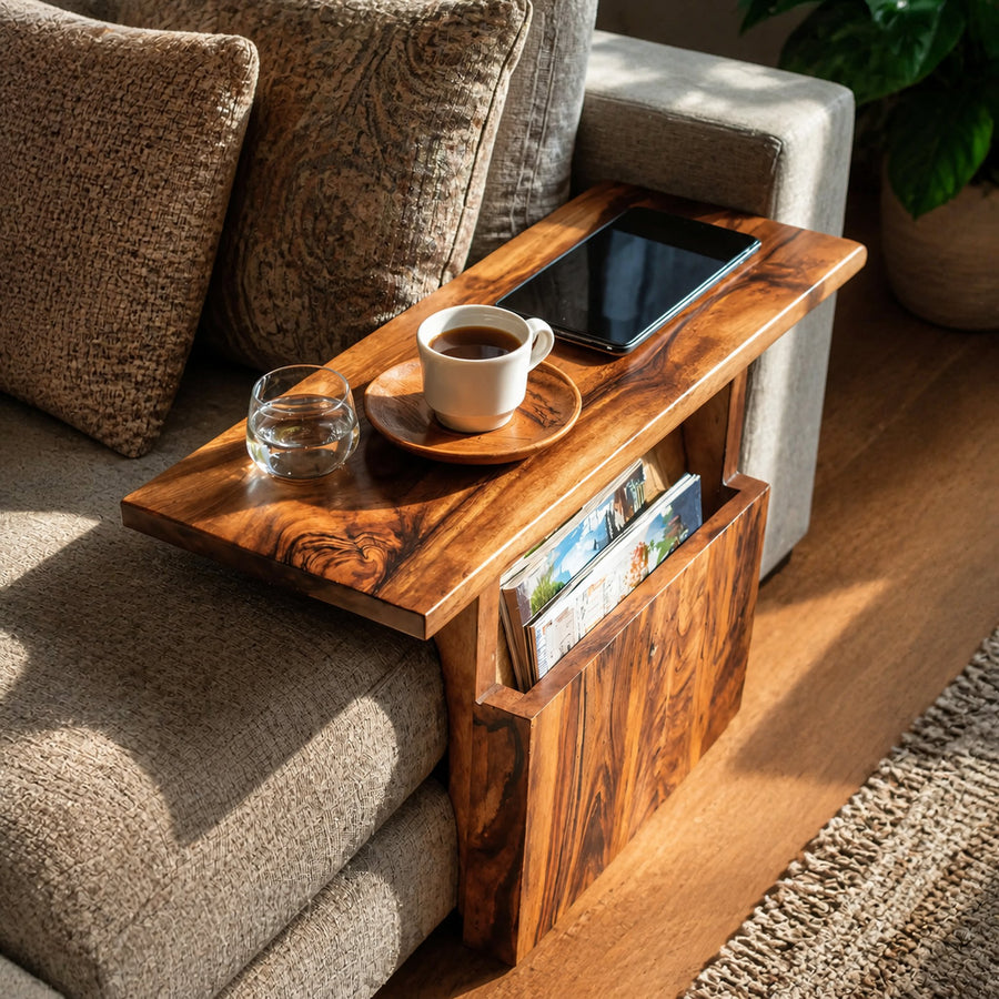 Modern Live Edge Armrest For Elegant Living Room