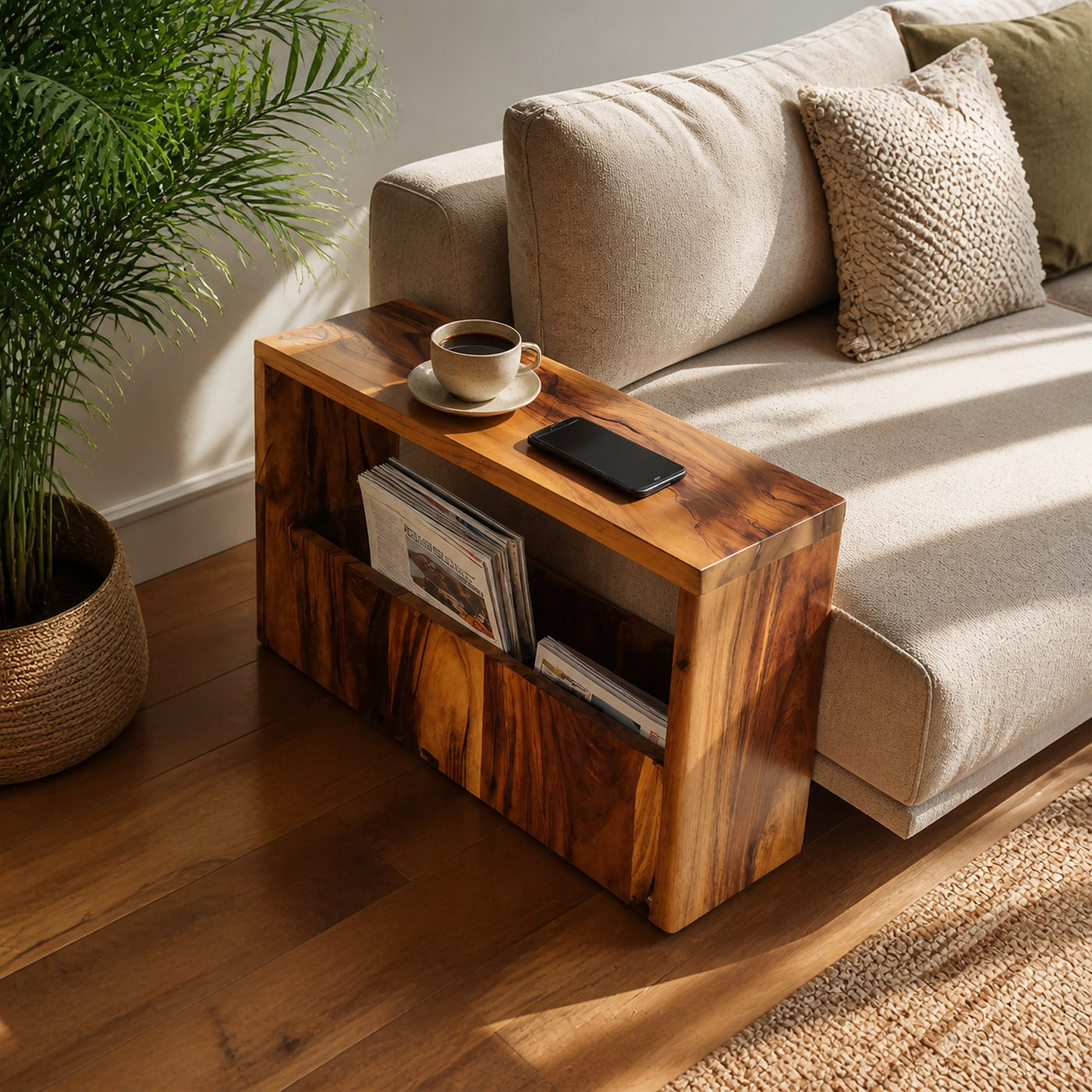 Modern Live Edge Side Table For Furniture Decoration