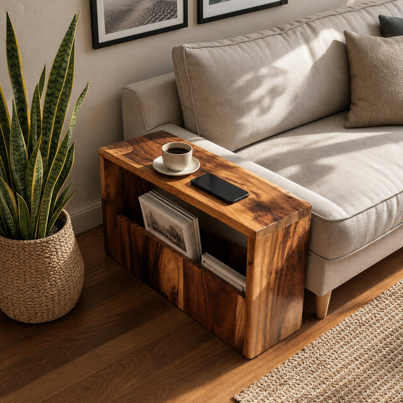 Modern Live Edge Side Table For Furniture Decoration - product view 6