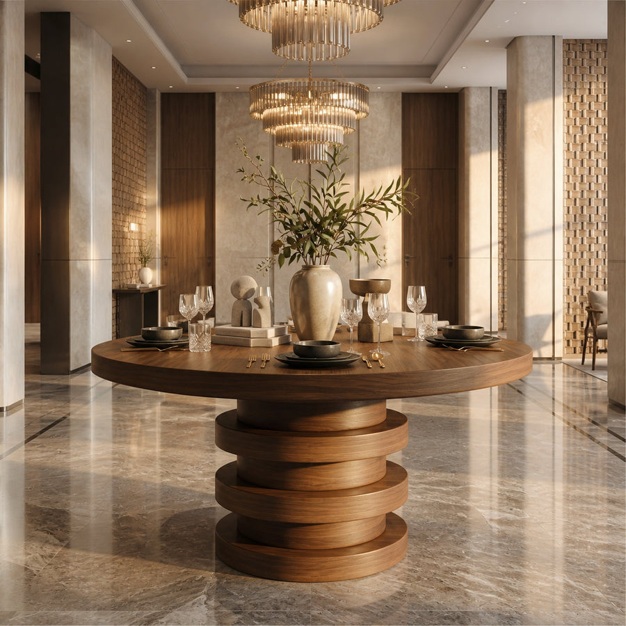Modern Luxury Round Entryway Table For Lobby And Hallway