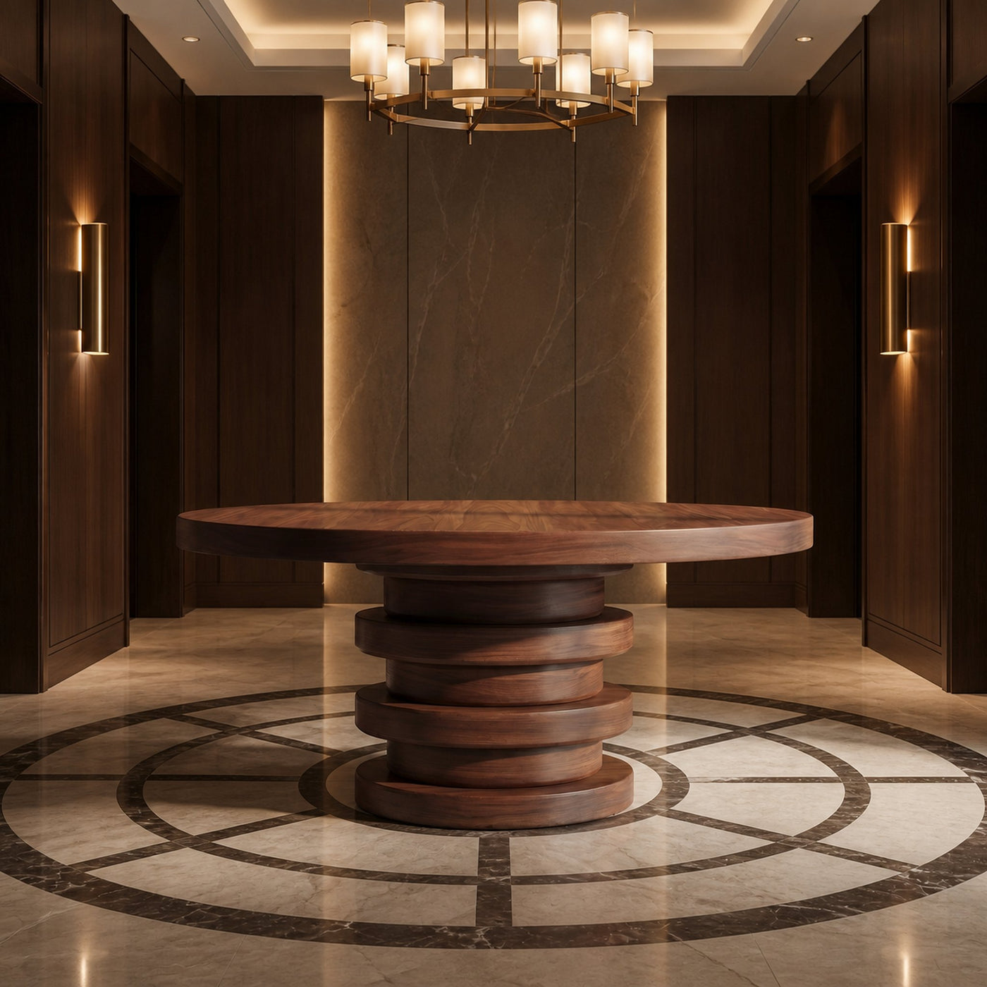 Modern Luxury Round Entryway Table For Lobby And Hallway - product view 7