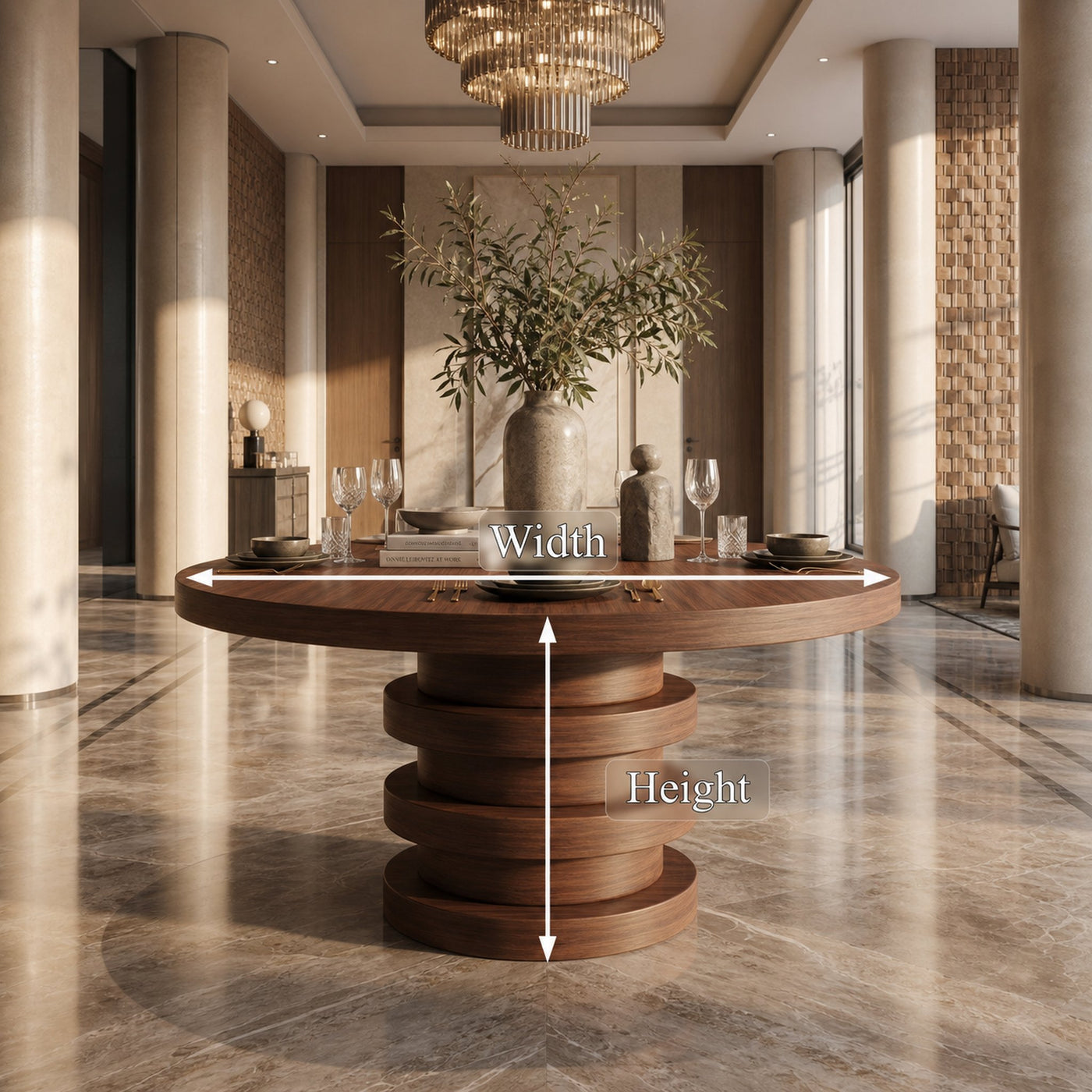 Modern Luxury Round Entryway Table For Lobby And Hallway - product view 8
