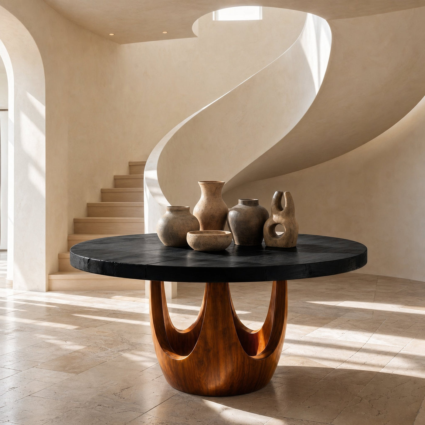 Modern Luxury Round Foyer Table For Entryway And Lobby - product view 6