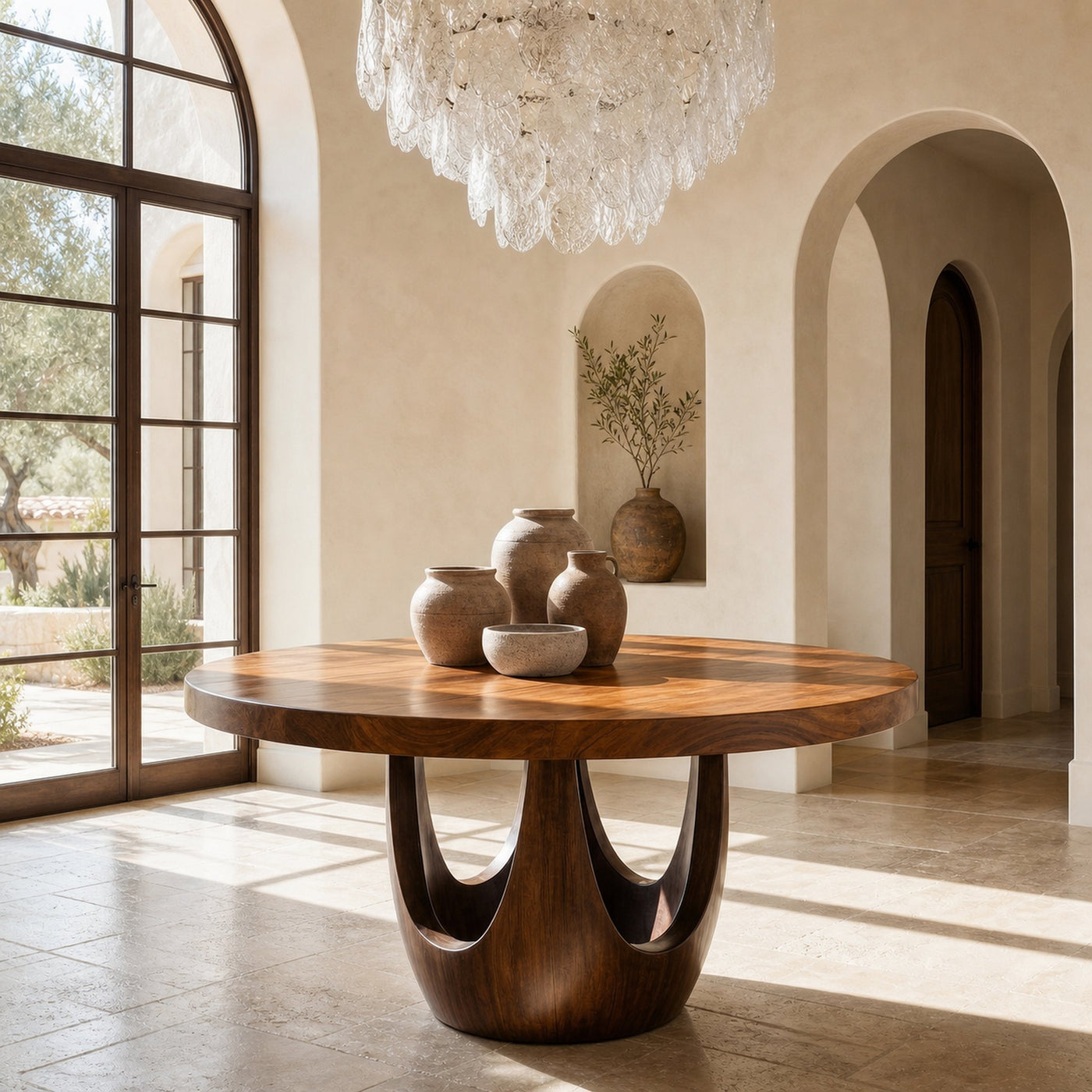 Modern Luxury Round Foyer Table For Entryway And Lobby - product view 7