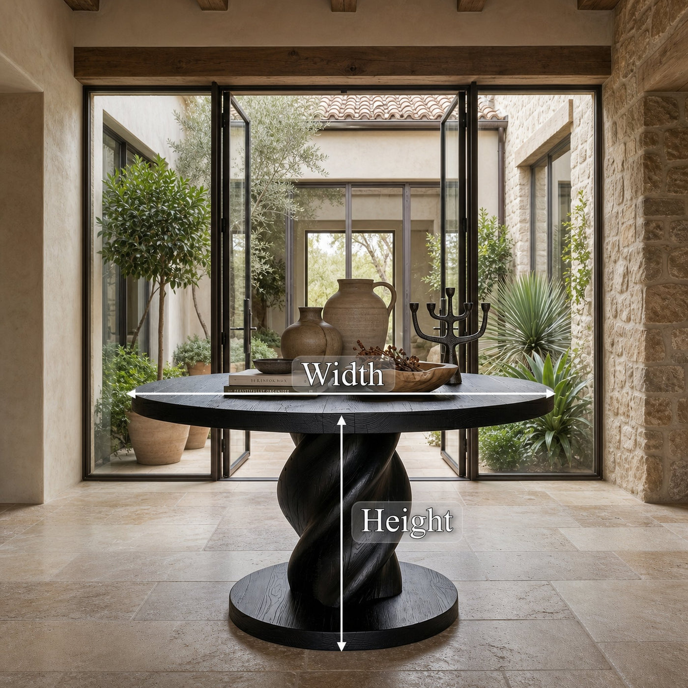 Modern Luxury Statement Round Entry Table For Entryway And Lobby - product view 8