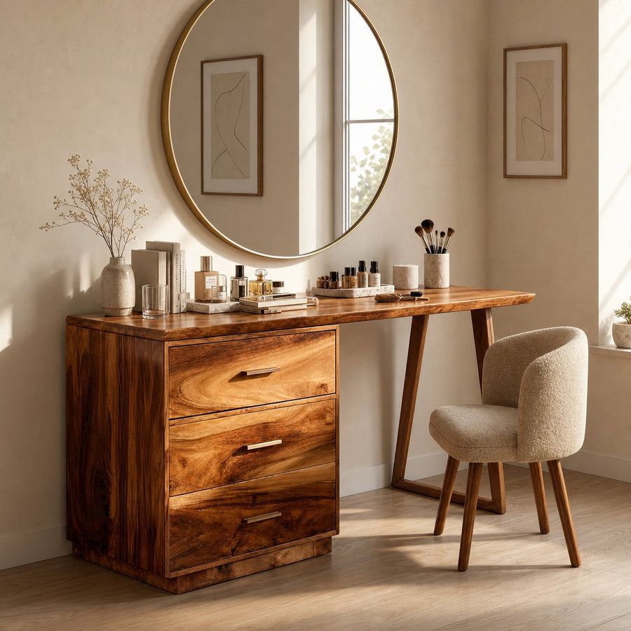 Modern Makeup Vanity Desk Studio Apartment Beauty Space Dressing Area