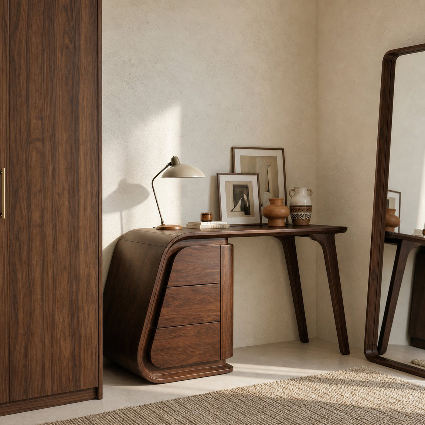 Modern Makeup Vanity Desk With Drawers For Bedroom