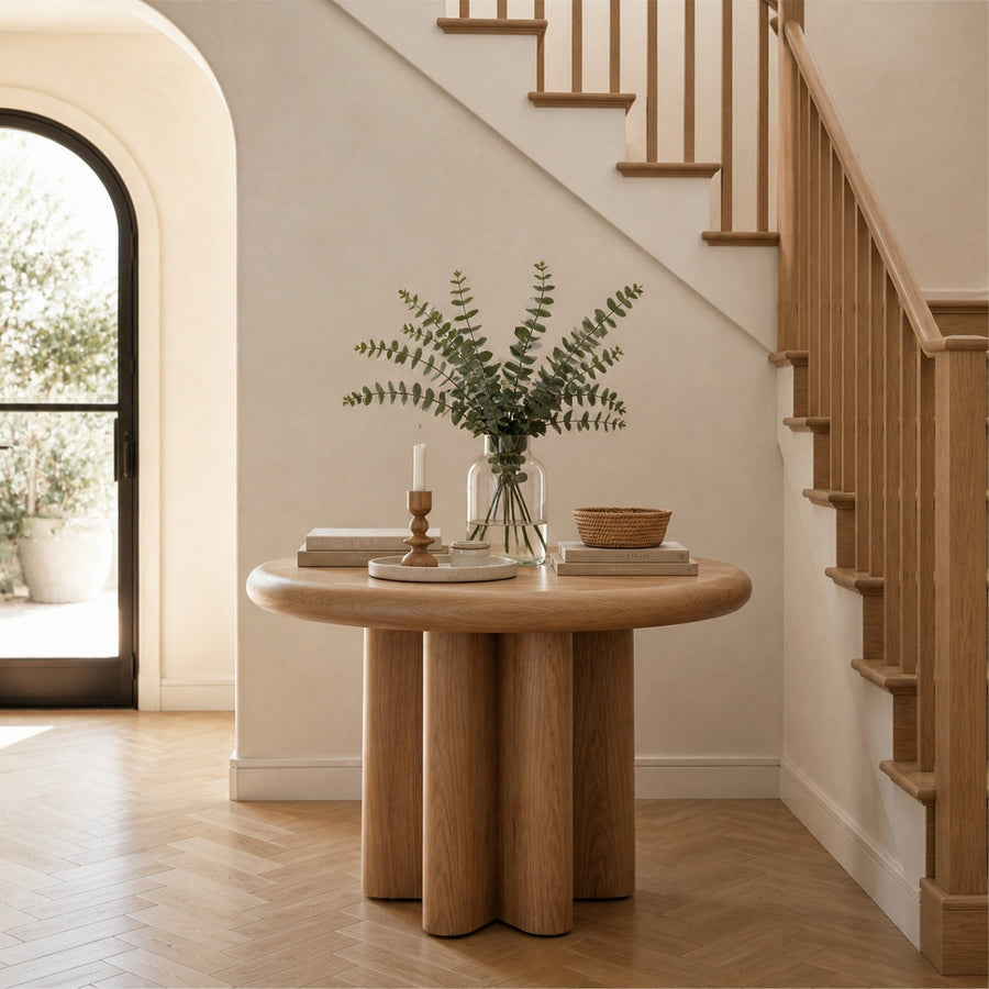 Modern Minimalist Round Entryway Foyer Table For Entryway Home Decor