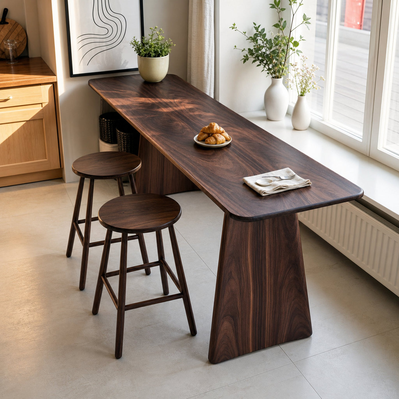 Modern Minimalist Wood Bar Table For Kitchen And Dining - product view 7
