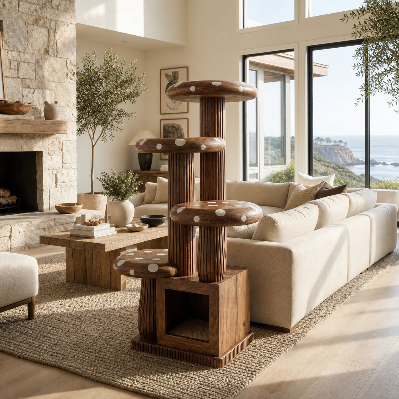 Modern Mushroom Cat Tower For Living Room And Cat Room - product view 7
