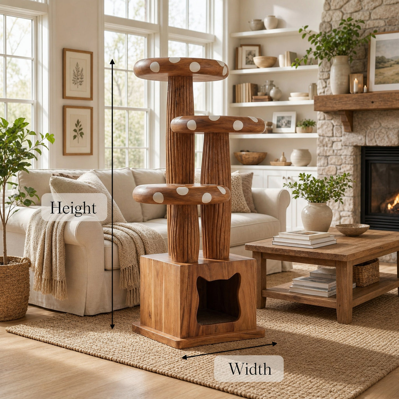 Modern Mushroom Cat Tower For Living Room And Cat Room - product view 8