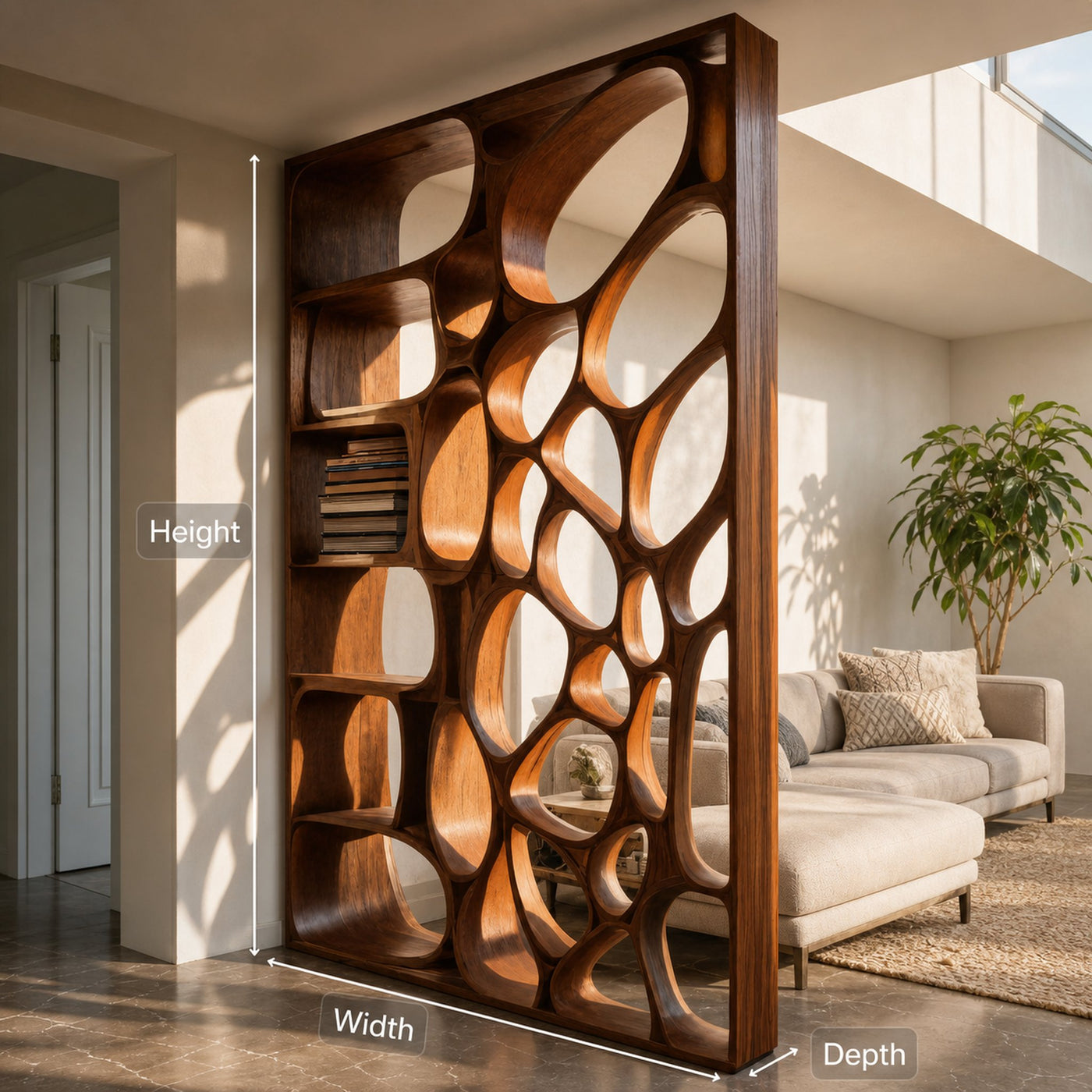 Modern Openwork Divider For Living Room Or Office - product view 9