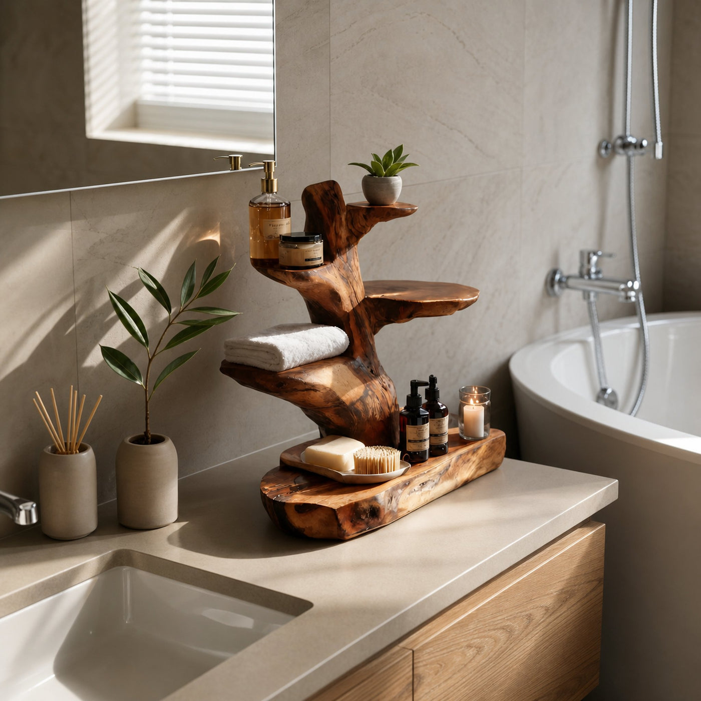 Modern Organic Bathroom Shelf For Bathroom - product view 7