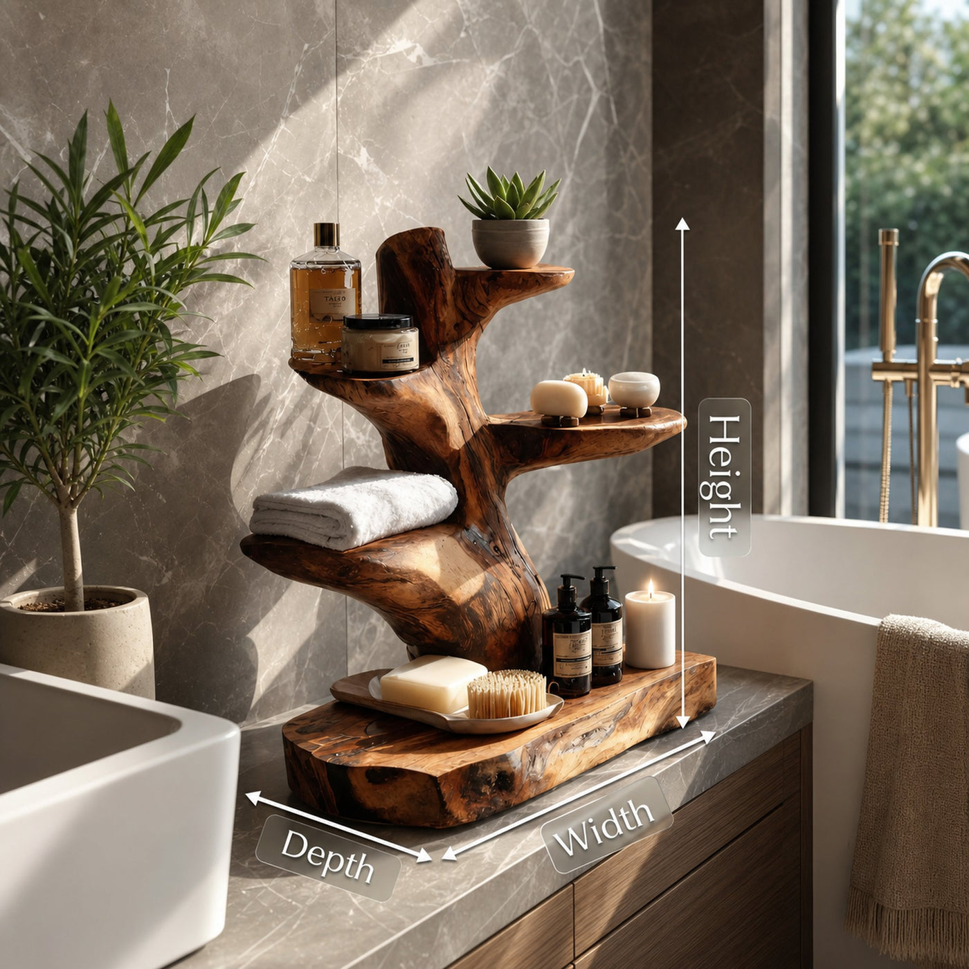 Modern Organic Bathroom Shelf For Bathroom - product view 8