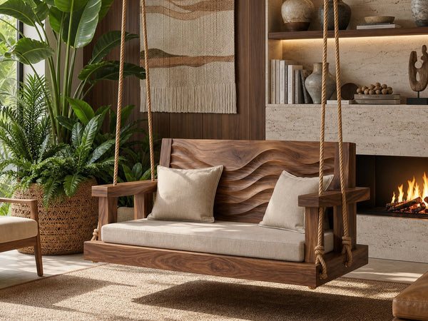 Modern Organic Crest Swing Open Concept Living Space