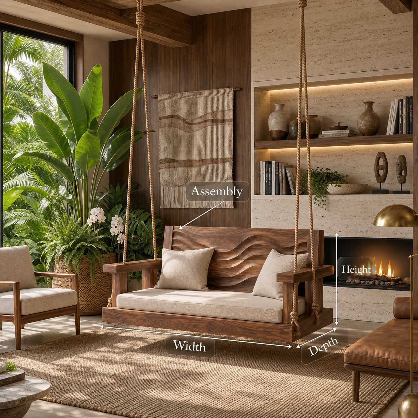 Modern Organic Crest Swing Open Concept Living Space - product view 8
