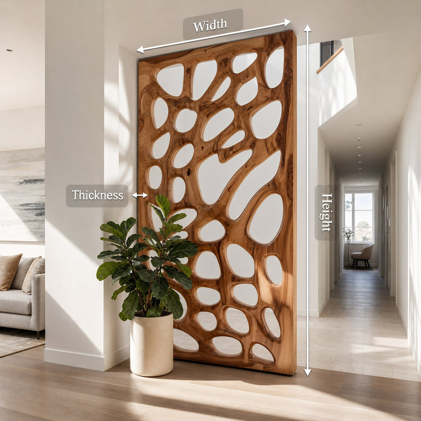 Modern Organic Partition For Living Room Or Interior - product view 8