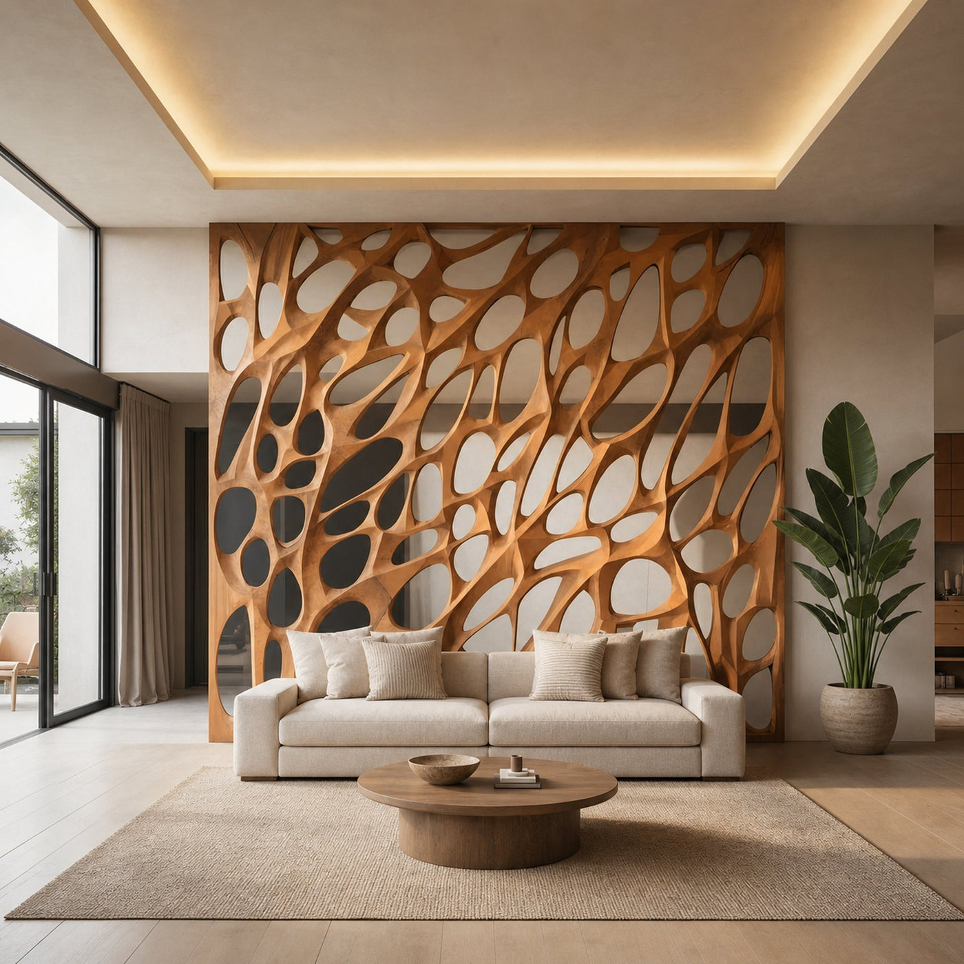 Modern Organic Room Divider For Open Space Decor