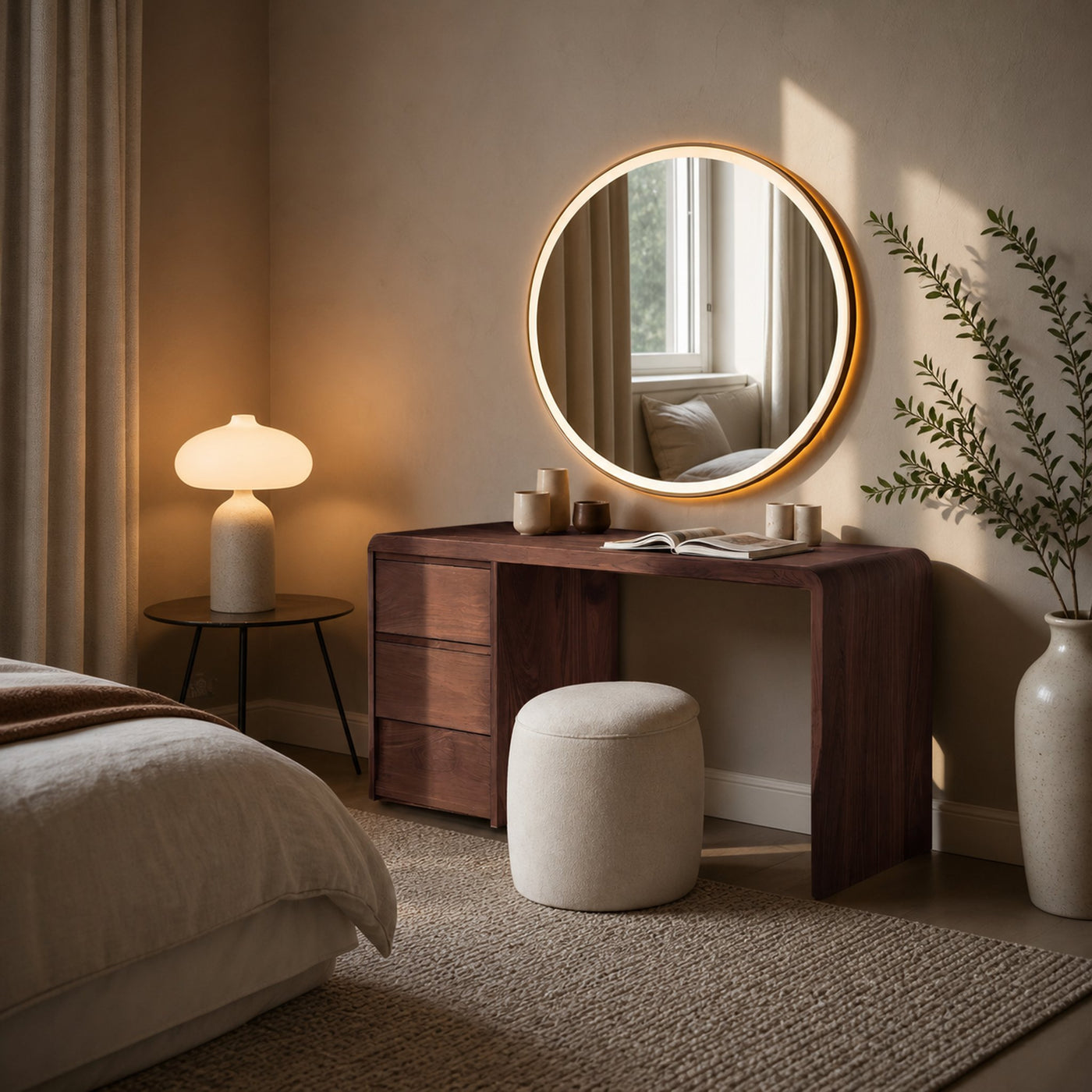 Modern Organic Vanity Table For Bedroom Space - product view 7