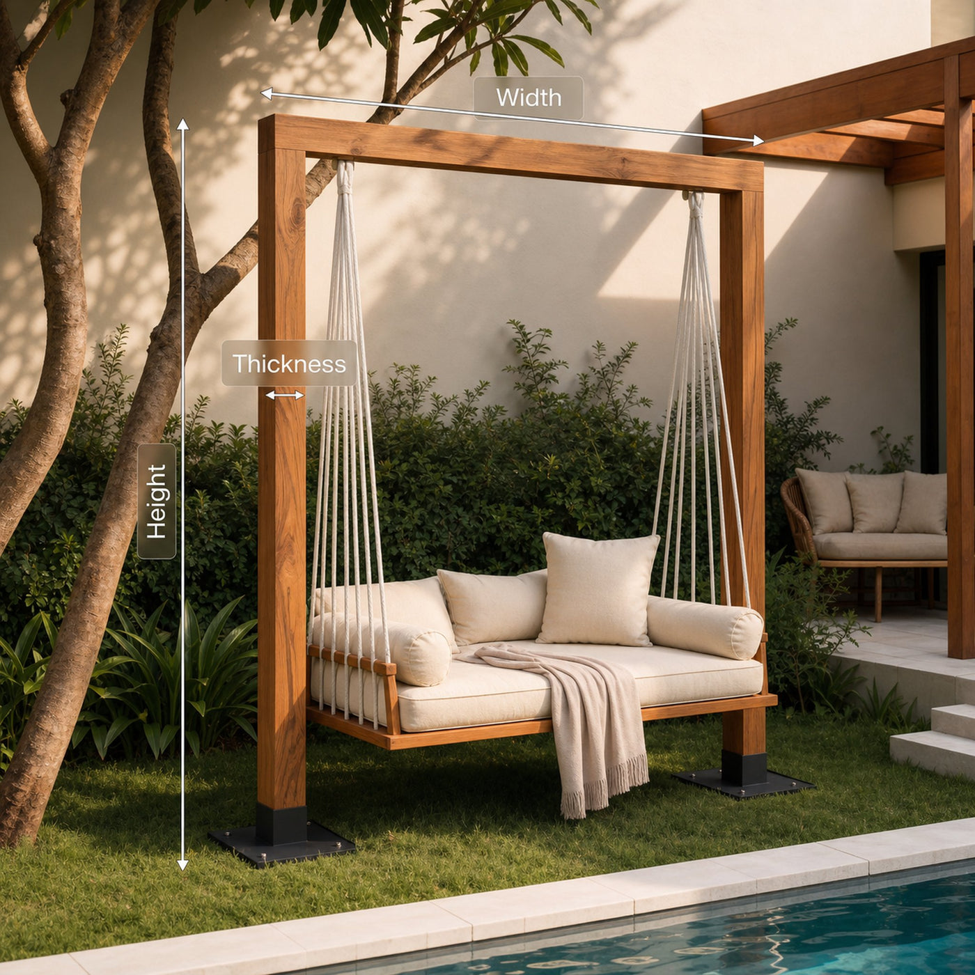 Modern Outdoor Daybed Swing For Poolside Or Garden - product view 8